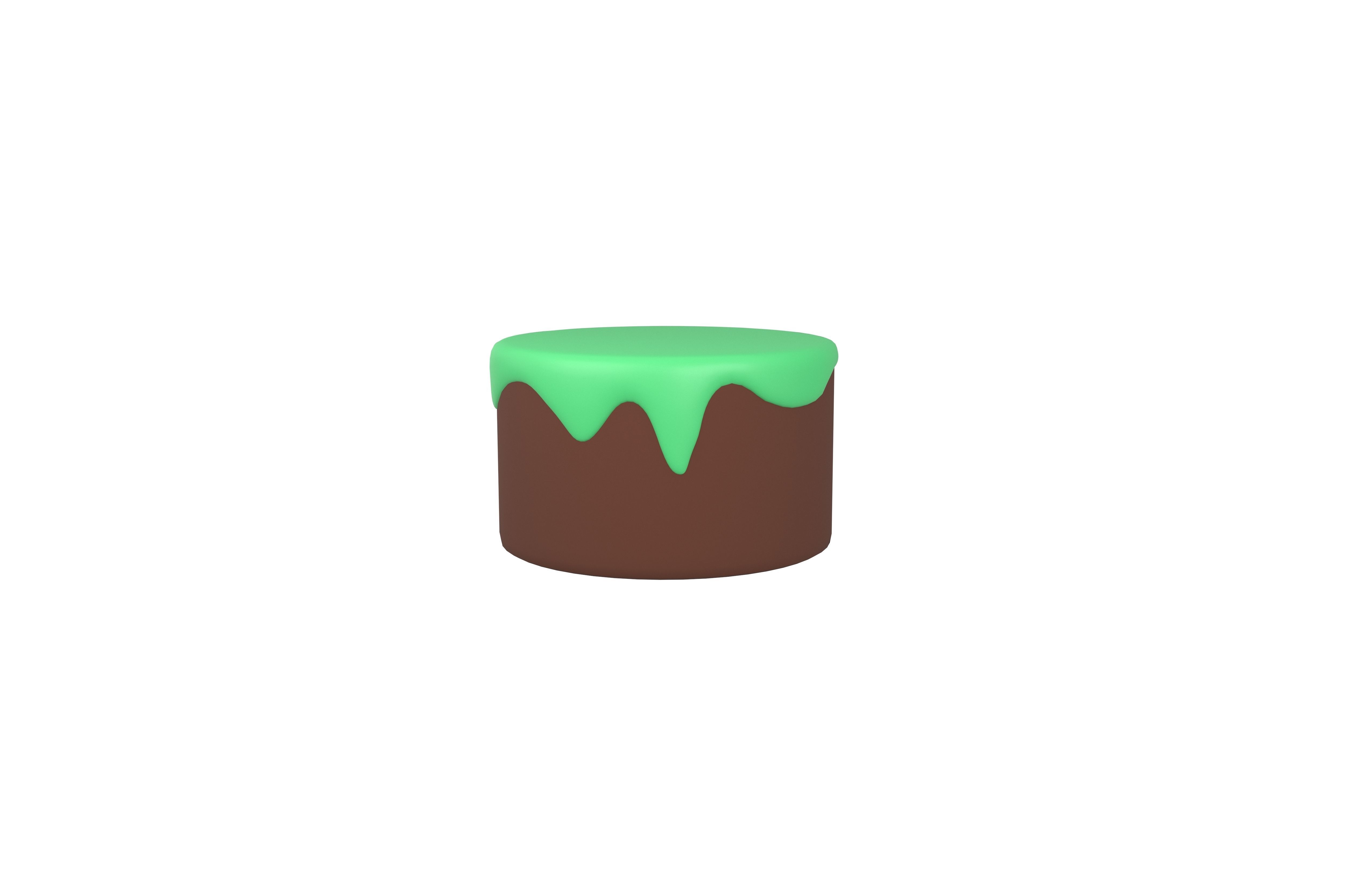 Chocolate Cake v1 007 Low-poly 3D model_3