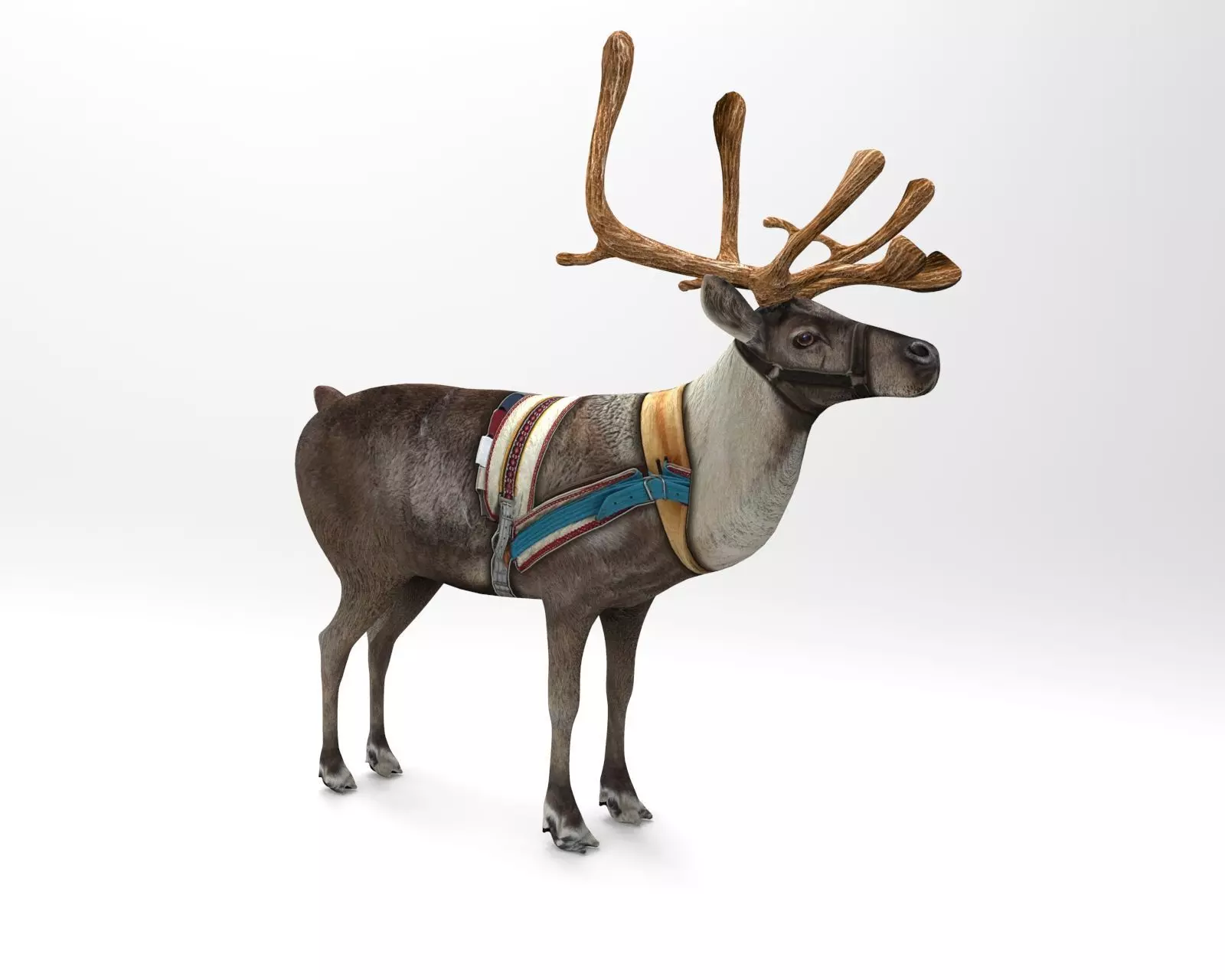 Reindeer Rigged Game Ready  Low-poly 3D model_0