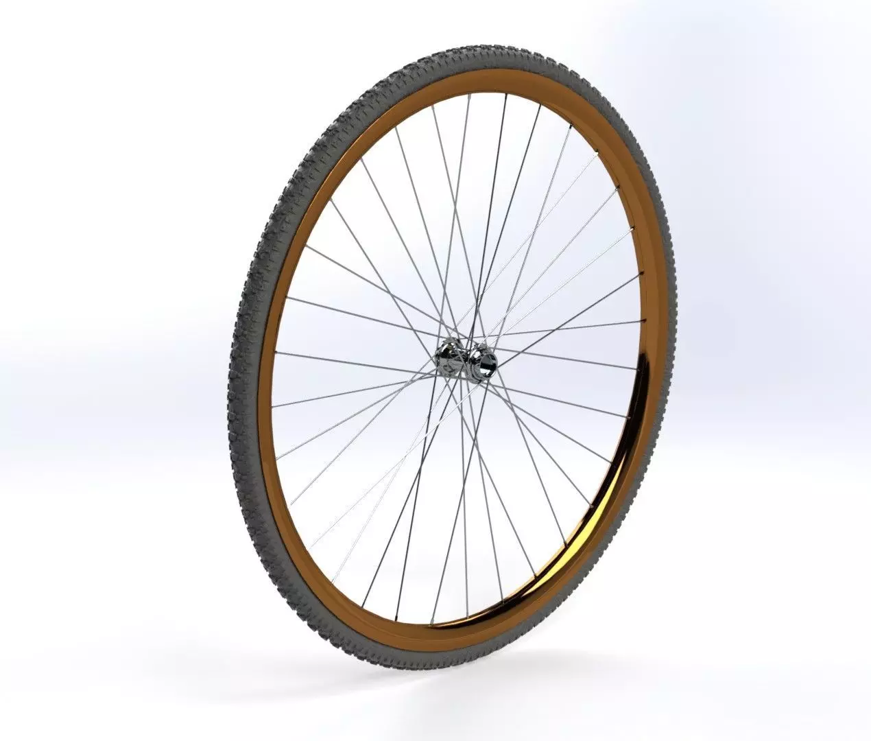 Bicycle Rim With Tire Off-road  3D model_0