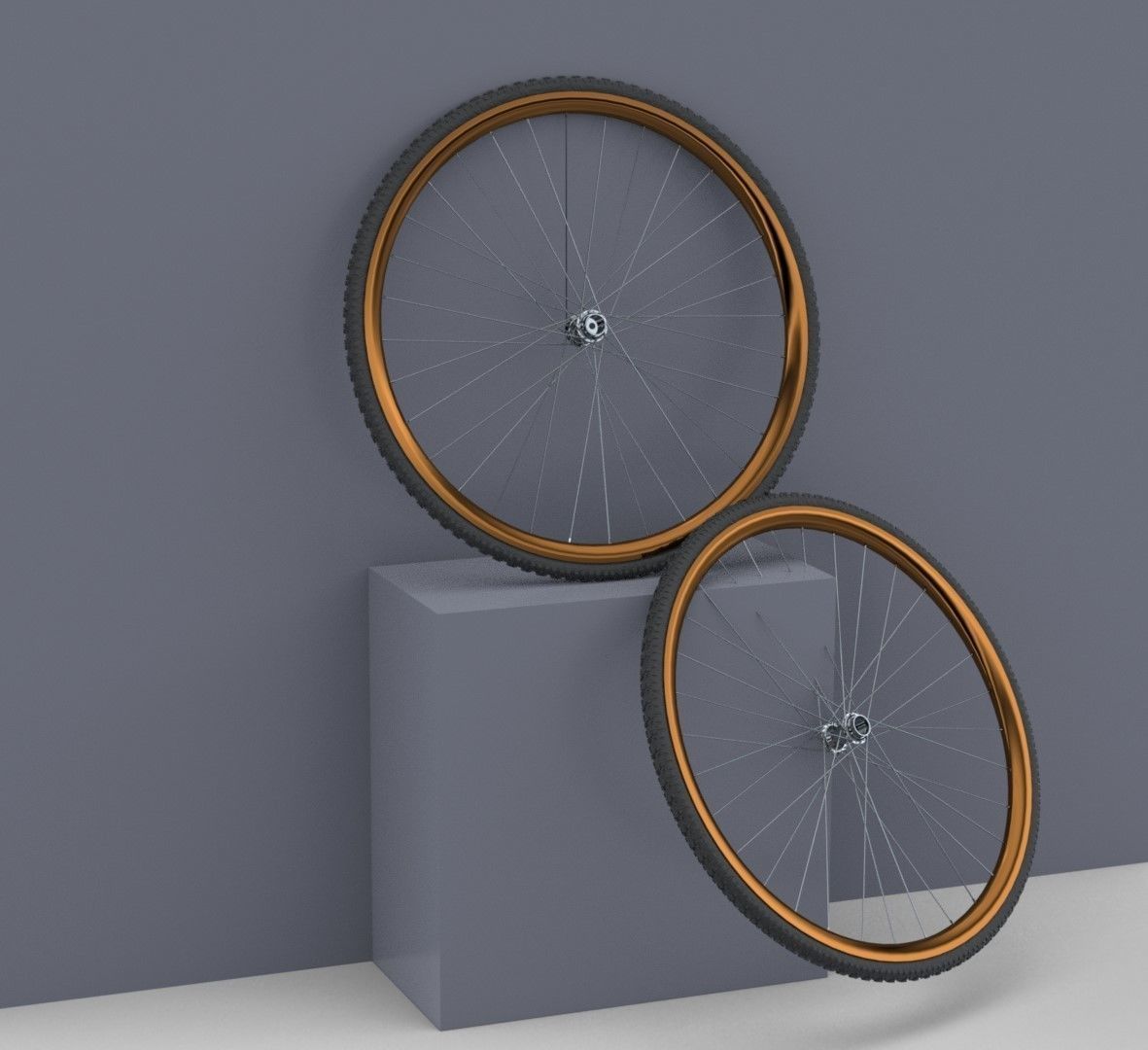Bicycle Rim With Tire Off-road  3D model_3