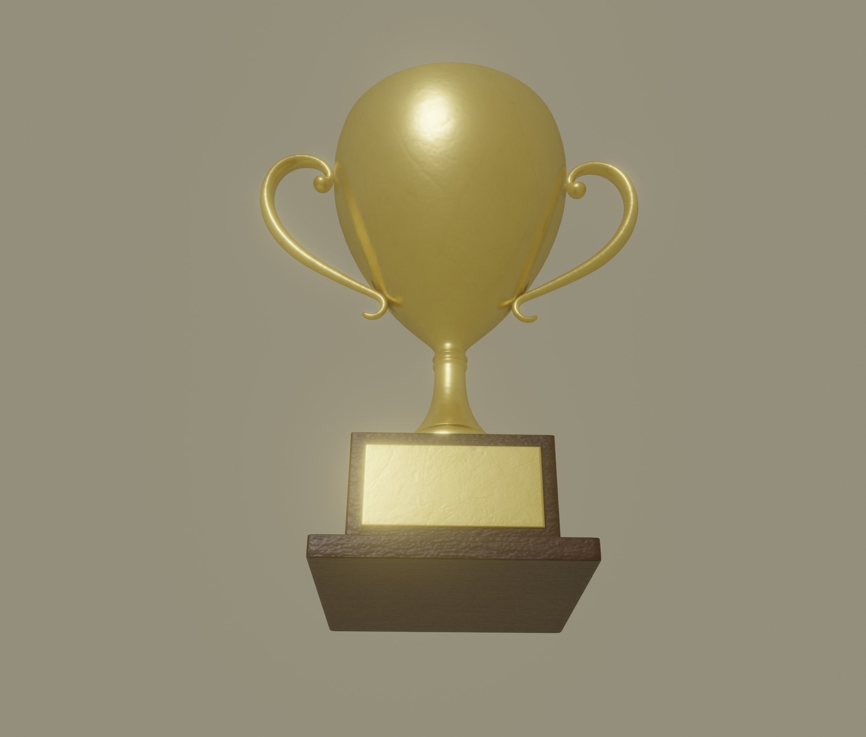 Golden Trophy 3D model_3