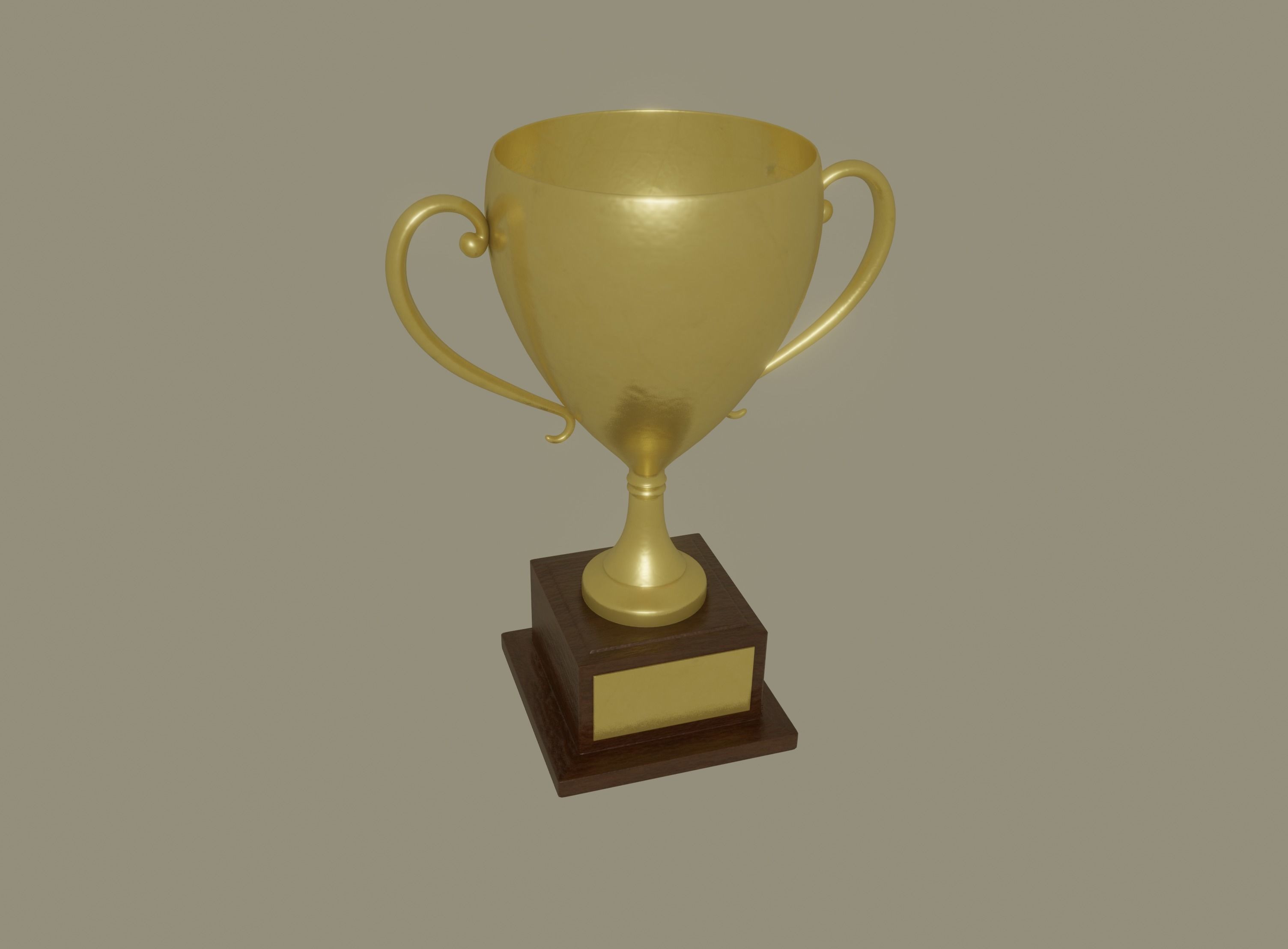 Golden Trophy 3D model_1