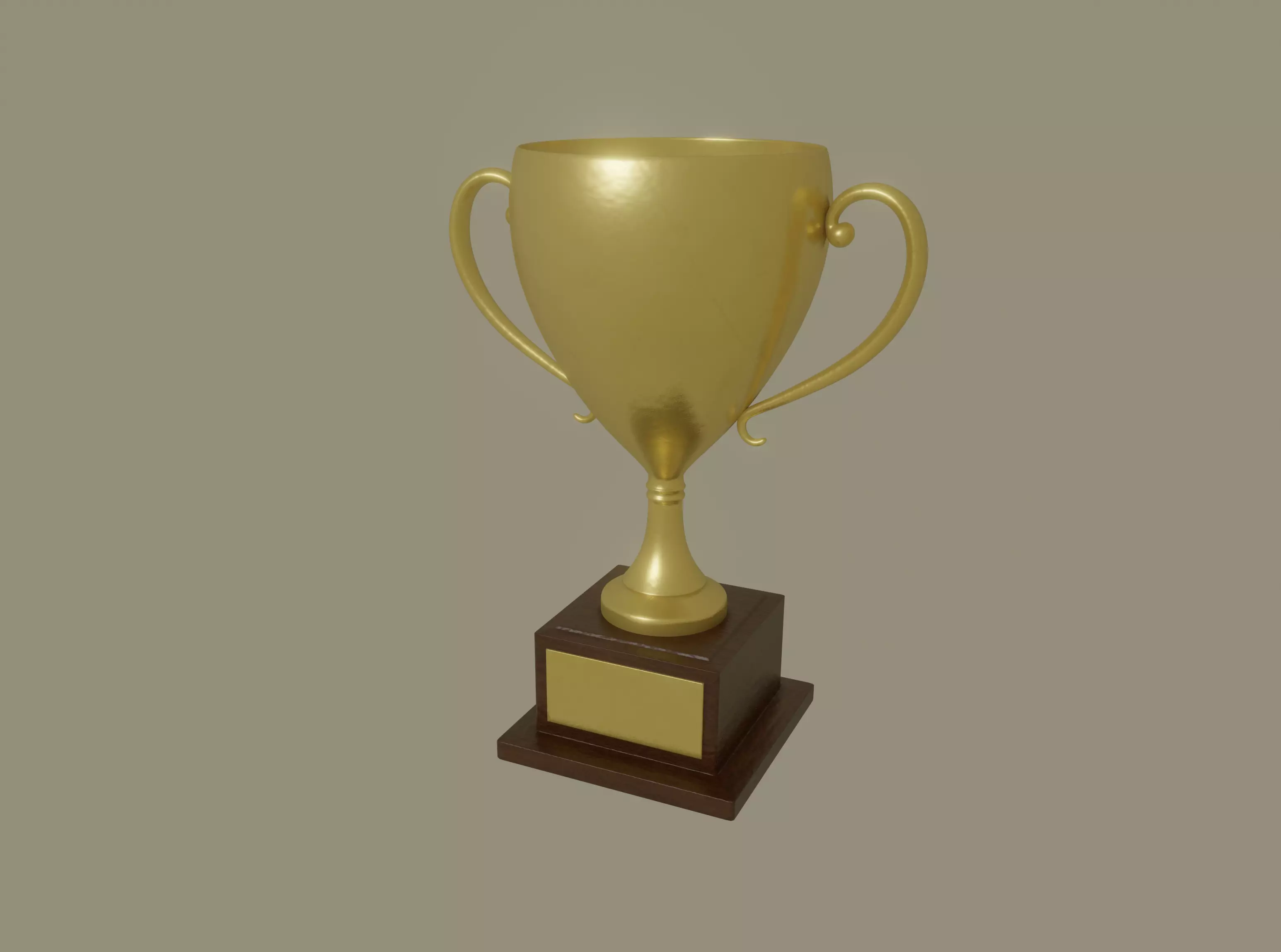 Golden Trophy 3D model_0