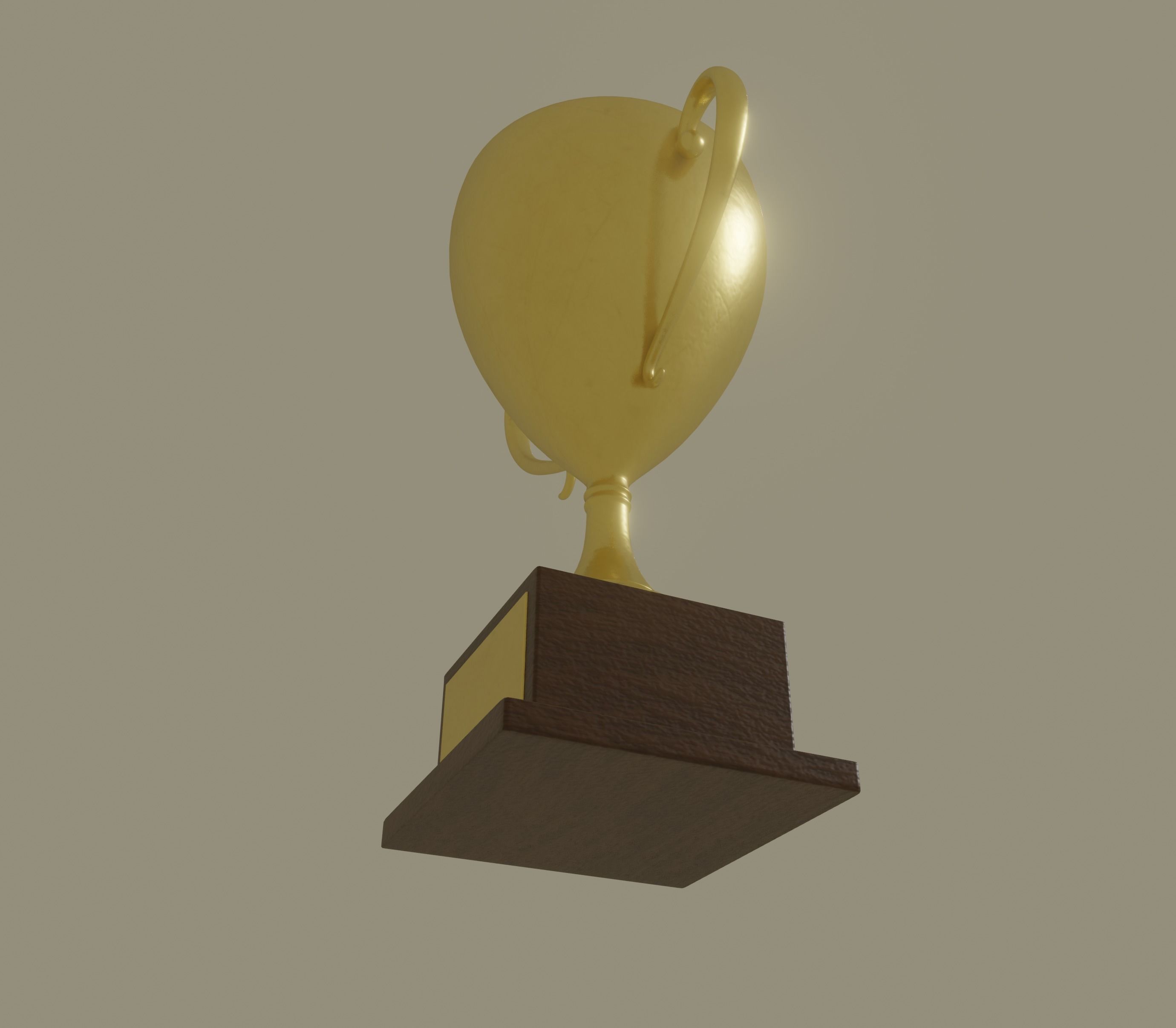 Golden Trophy 3D model_6