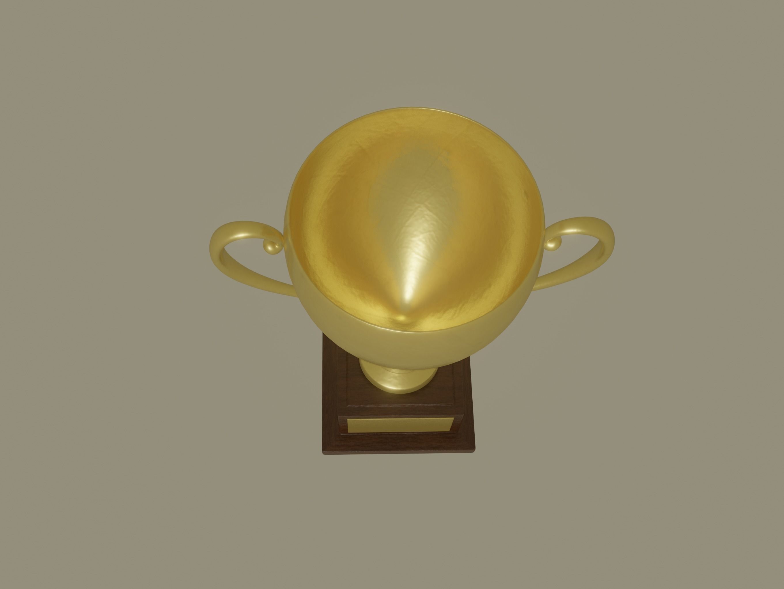 Golden Trophy 3D model_2