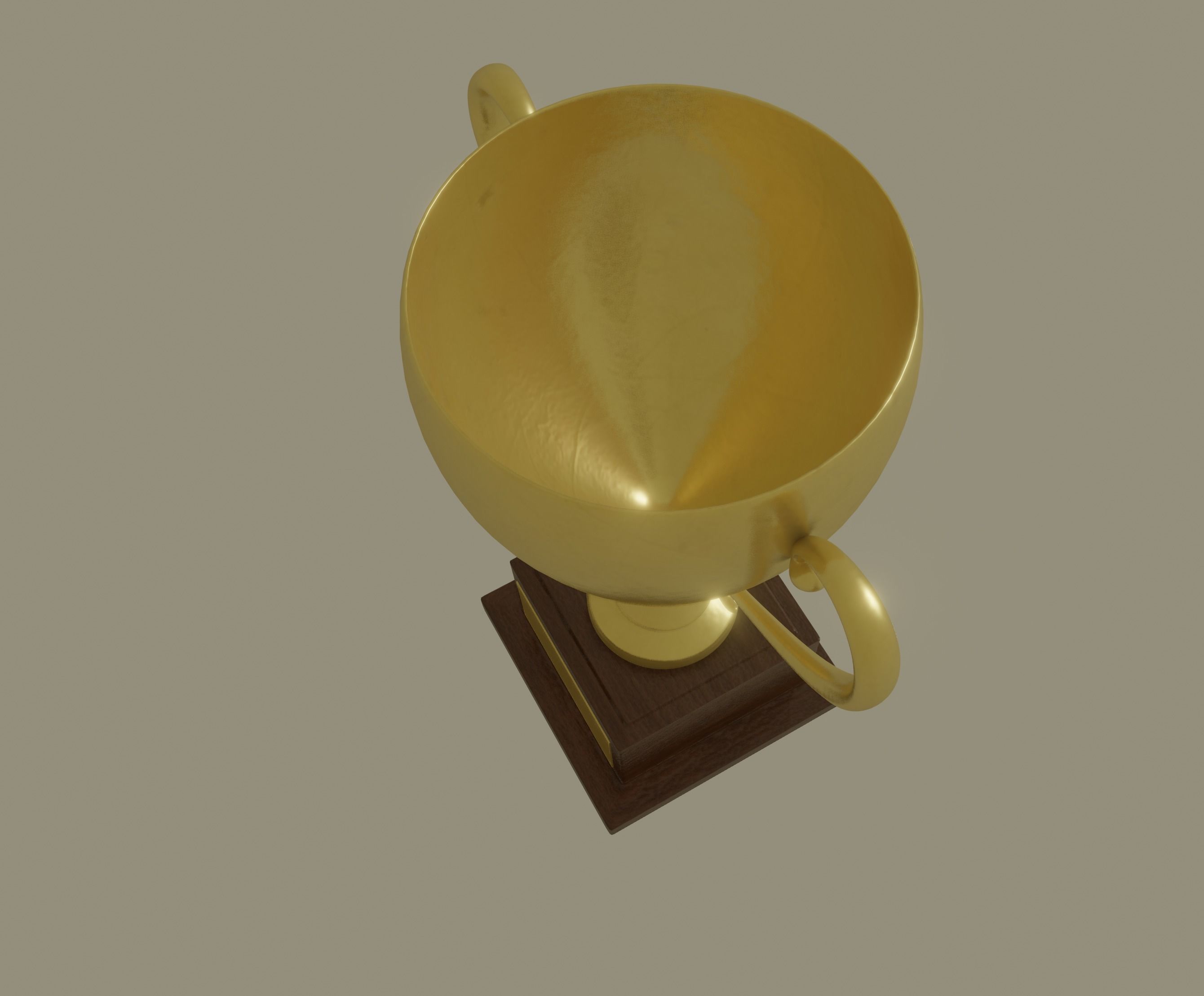 Golden Trophy 3D model_7
