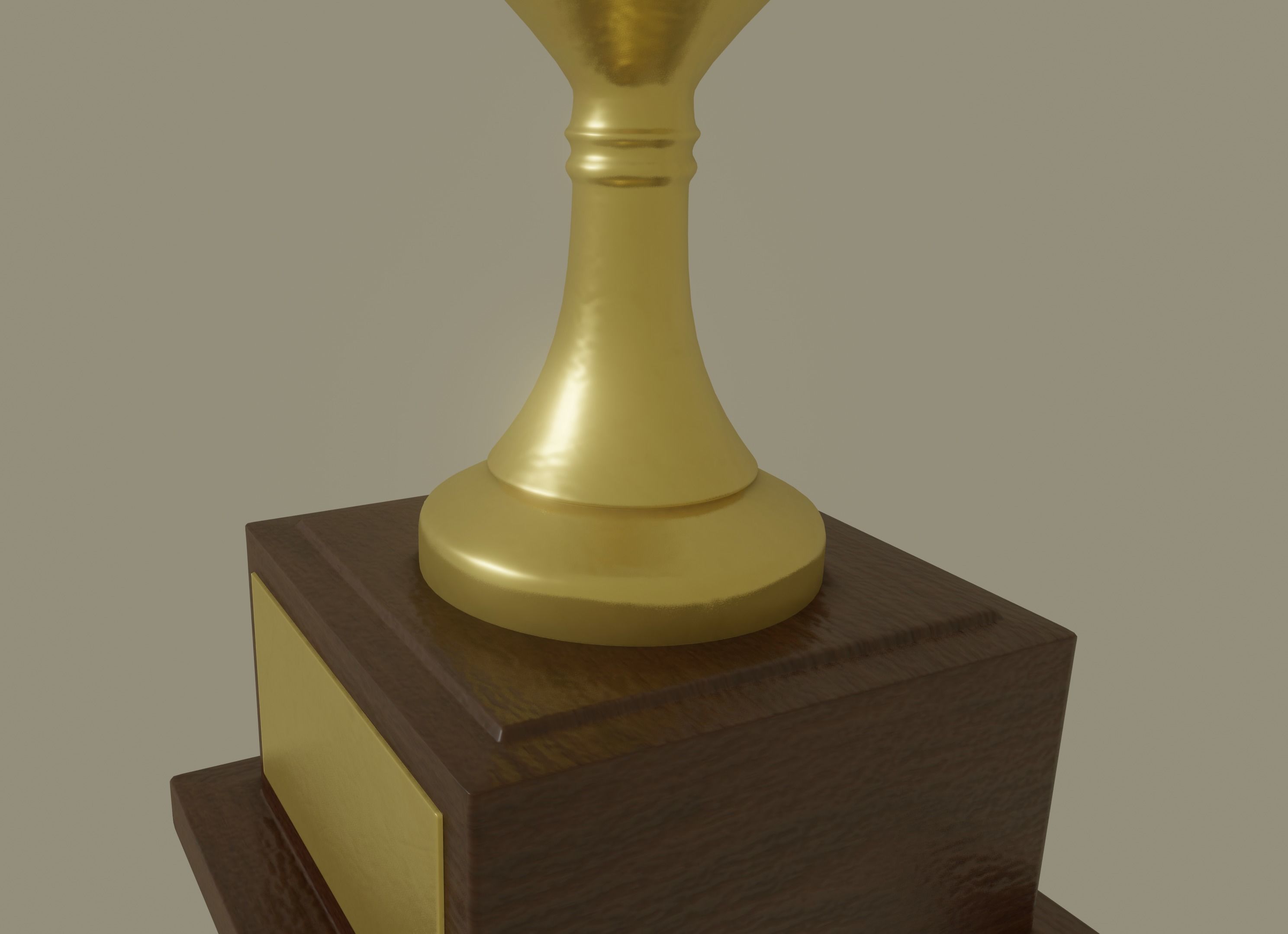 Golden Trophy 3D model_9