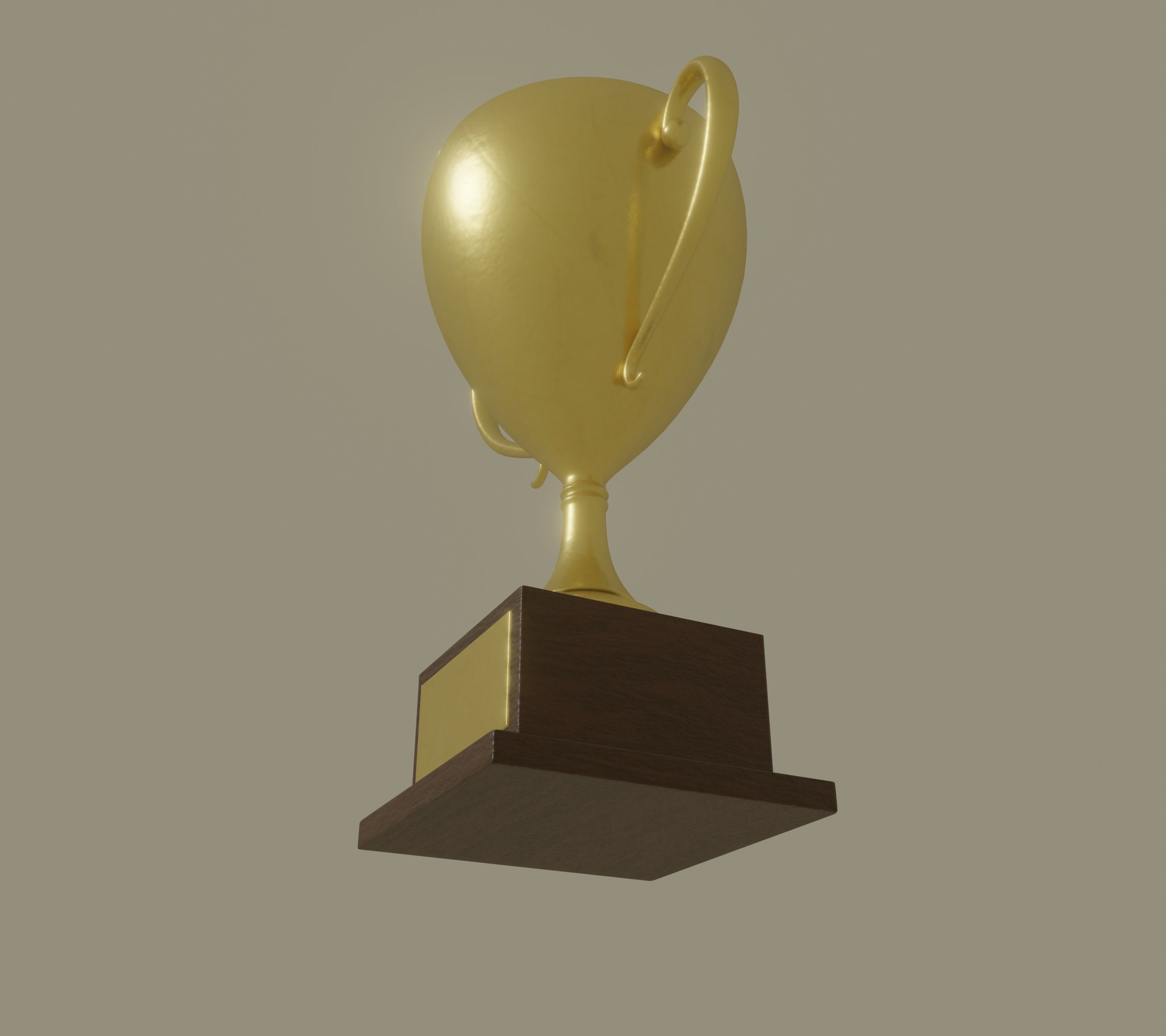 Golden Trophy 3D model_4
