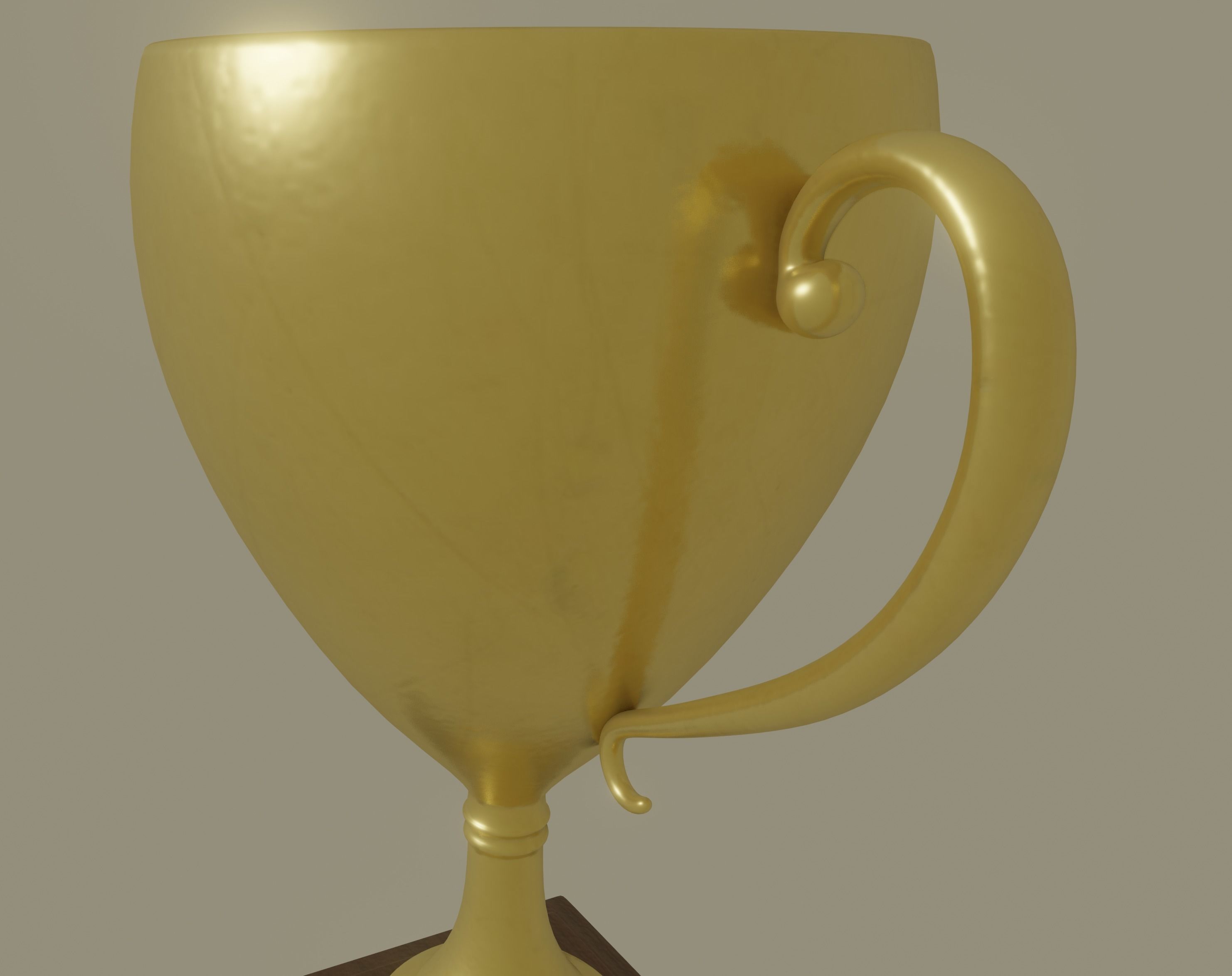 Golden Trophy 3D model_8