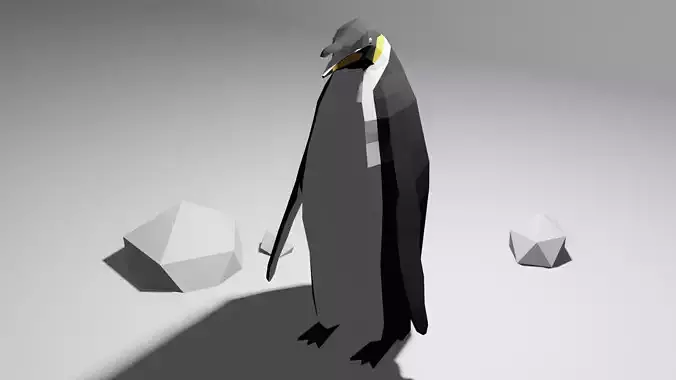 Emperor Penguin Free low-poly 3D model