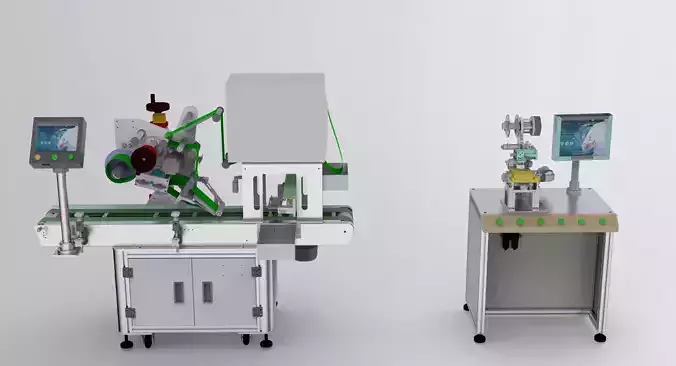 Assembly of laminating machines 3D model
