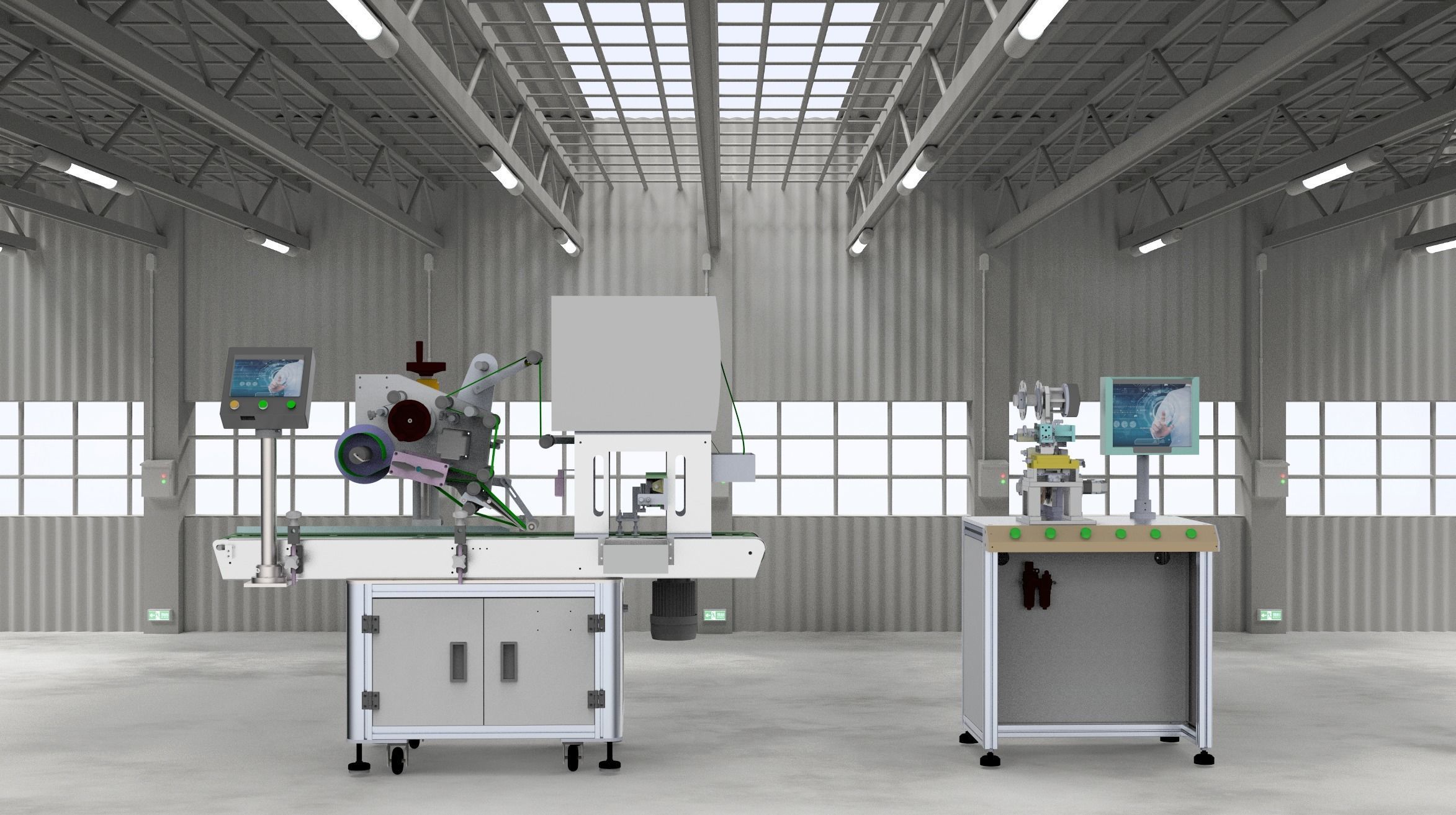 Assembly of laminating machines 3D model_1