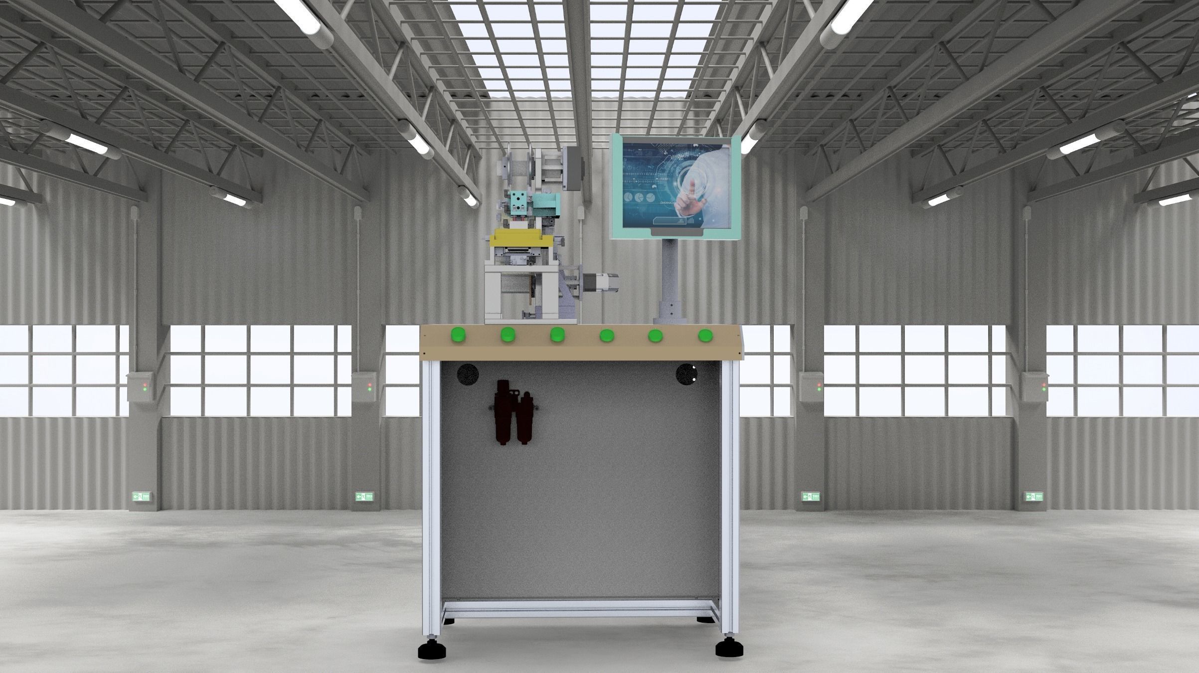 Assembly of laminating machines 3D model_4