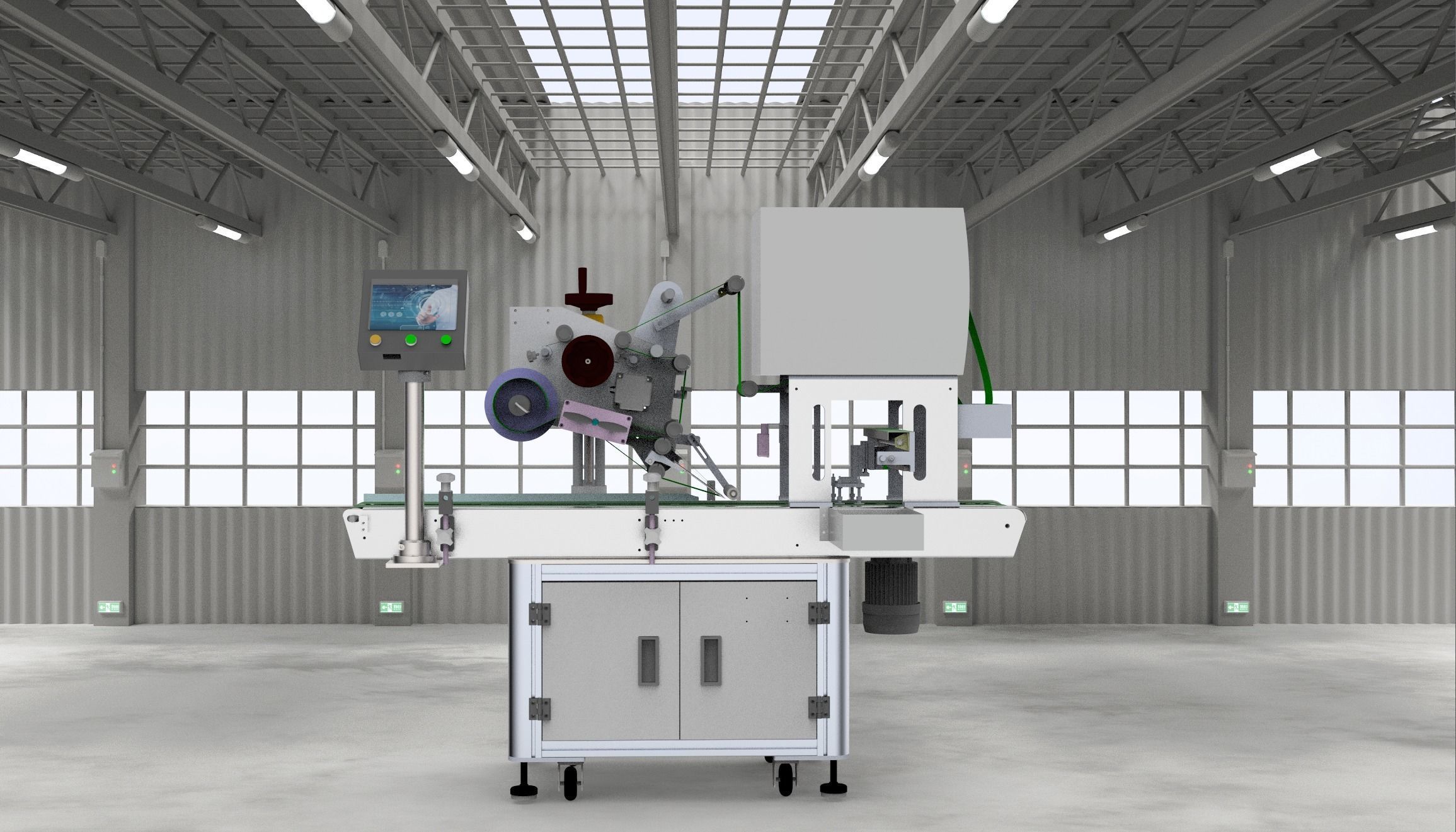Assembly of laminating machines 3D model_3