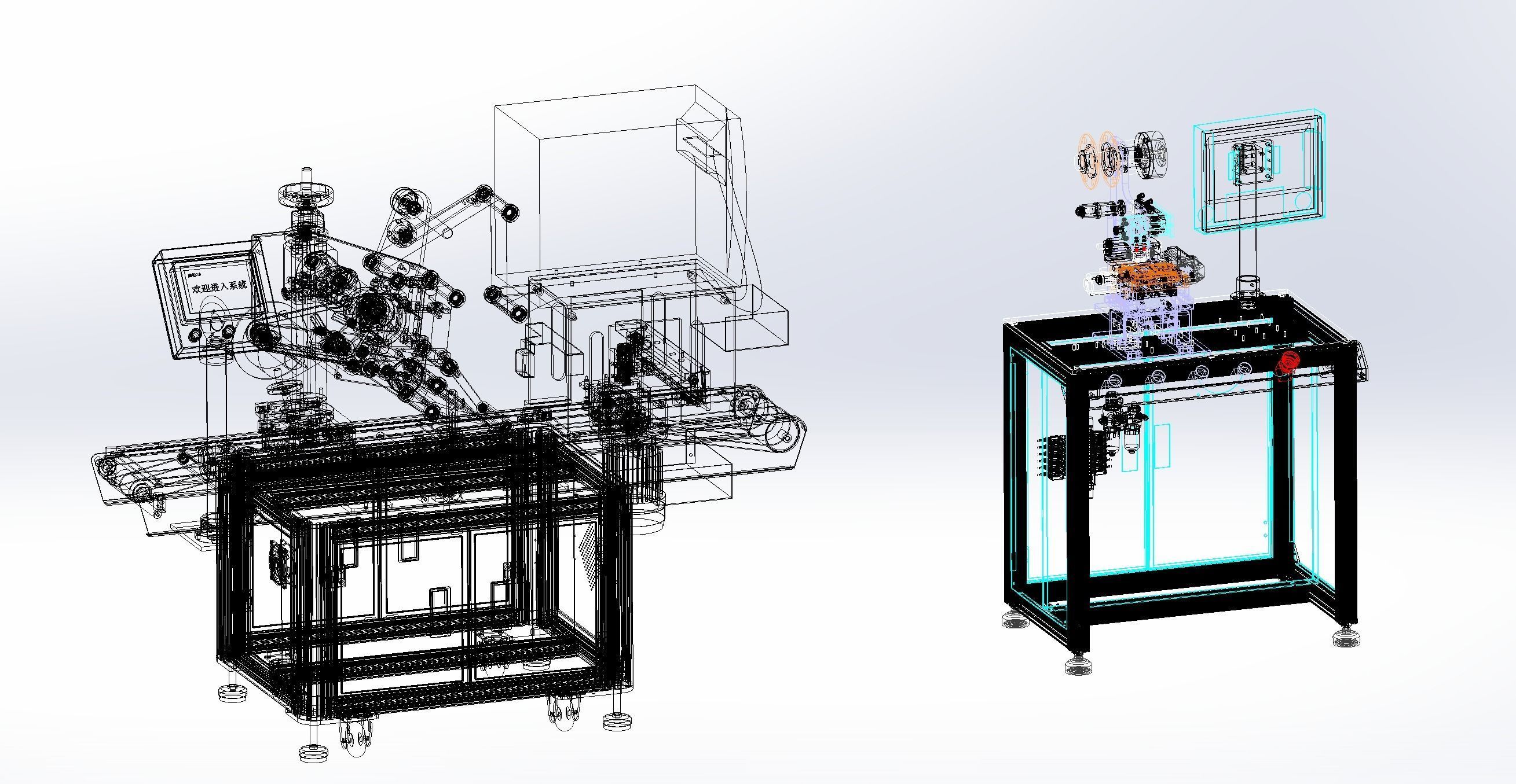 Assembly of laminating machines 3D model_16