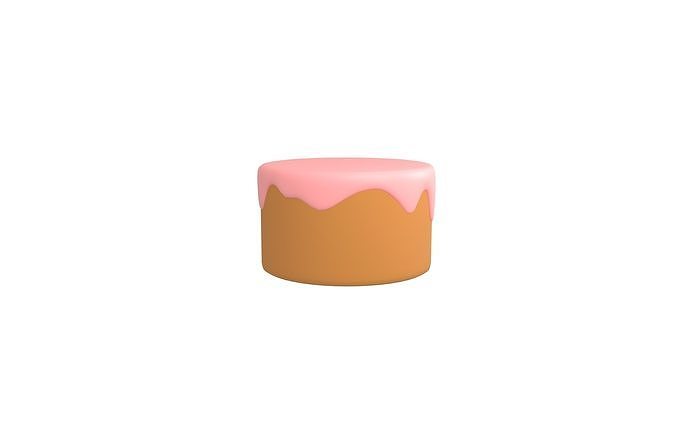 Chocolate Cake v1 012 Low-poly 3D model 4