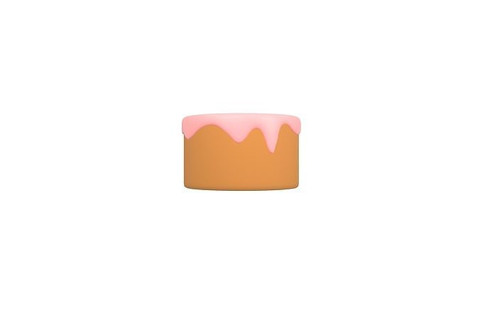 Chocolate Cake v1 012 Low-poly 3D model 2