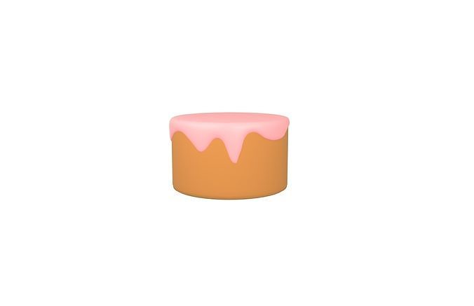 Chocolate Cake v1 012 Low-poly 3D model 3