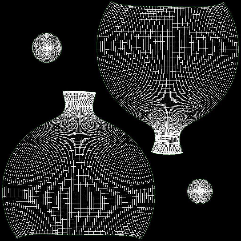 Package 2 Vases -  Concrete and  Ceramic - 100 cm and 60 cm high 3D model_18