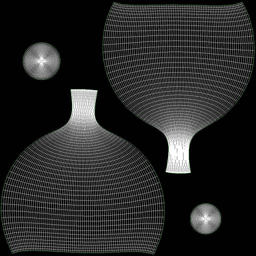 Package 2 Vases -  Concrete and  Ceramic - 100 cm and 60 cm high 3D model_17