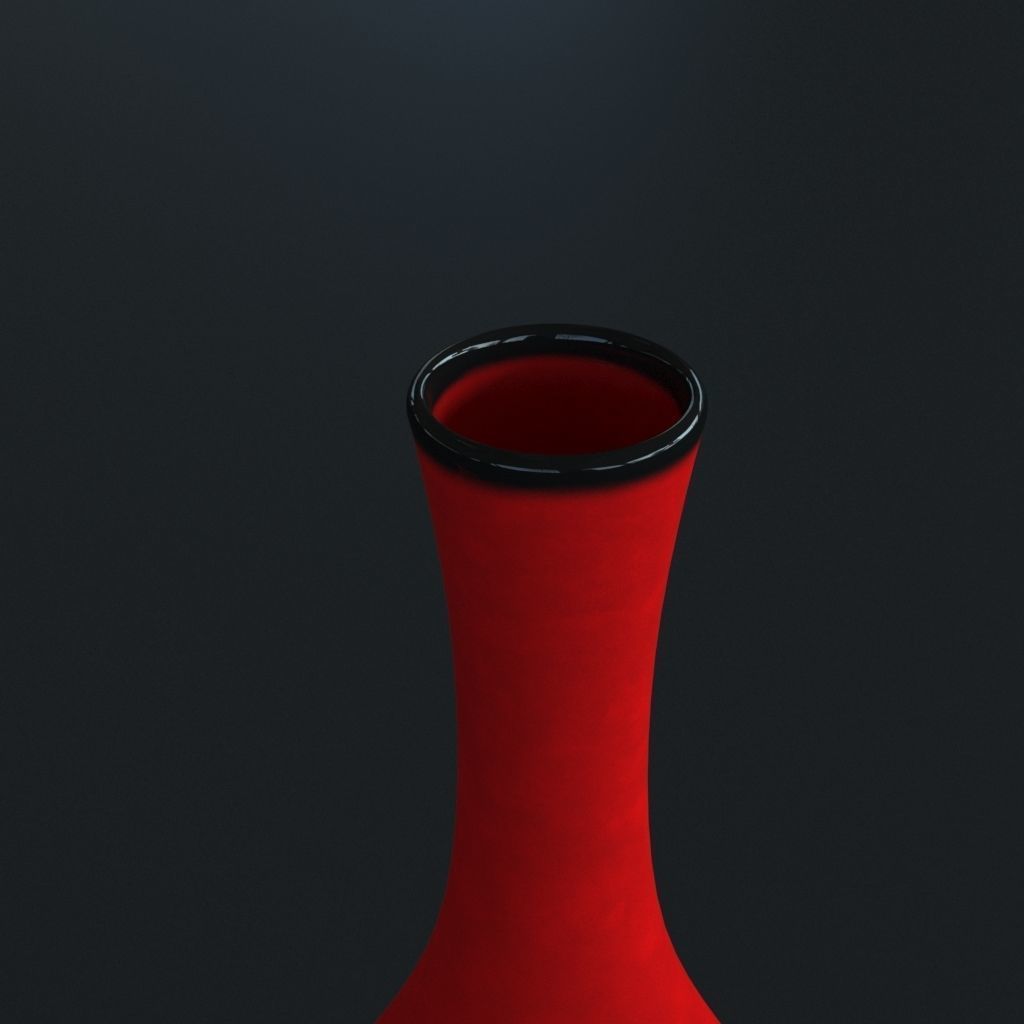 Package 2 Vases -  Concrete and  Ceramic - 100 cm and 60 cm high 3D model_5