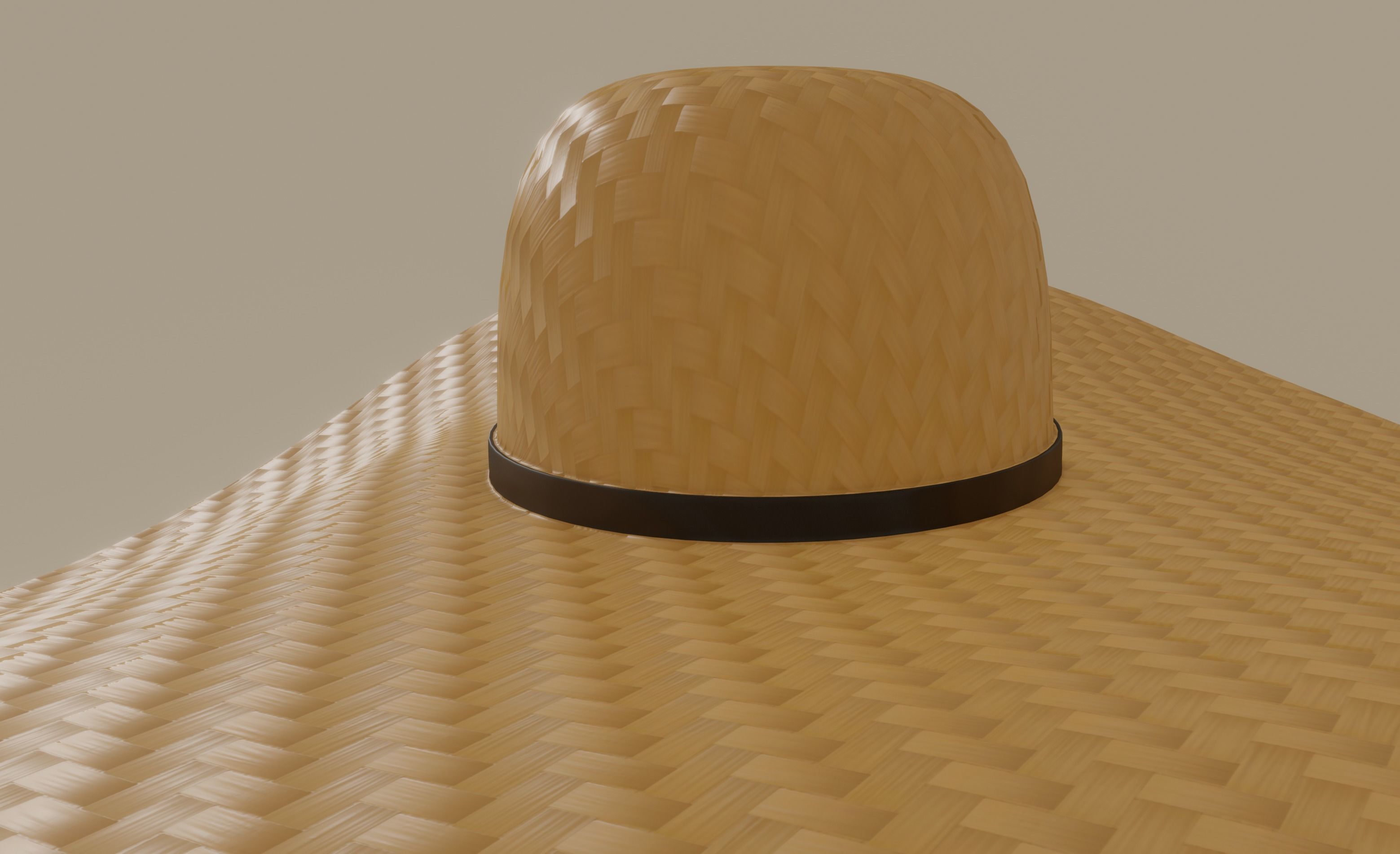 Straw Sun Hat 3D model_10
