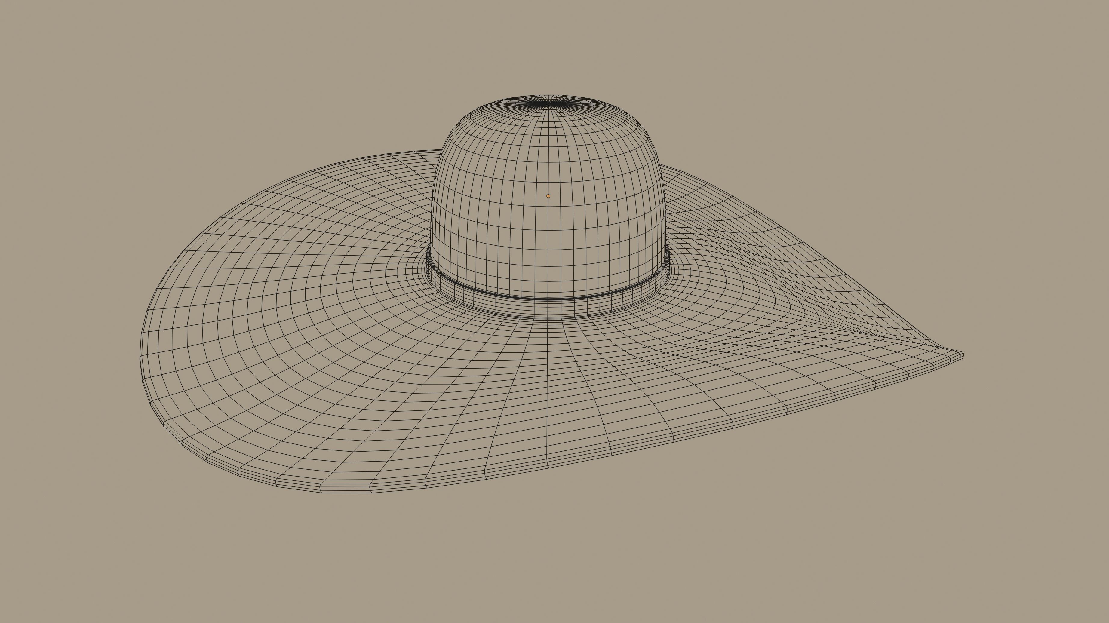 Straw Sun Hat 3D model_12