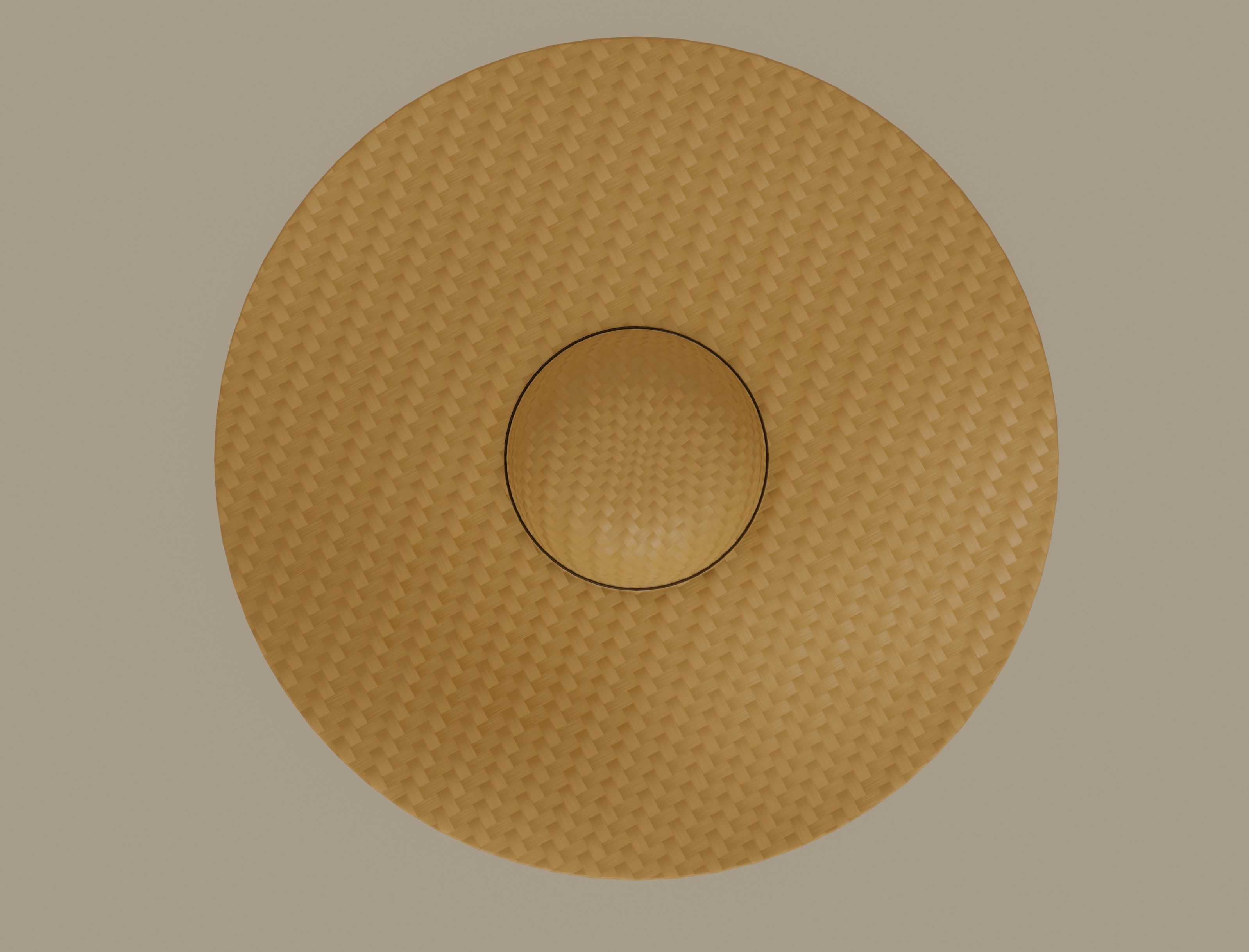 Straw Sun Hat 3D model_6