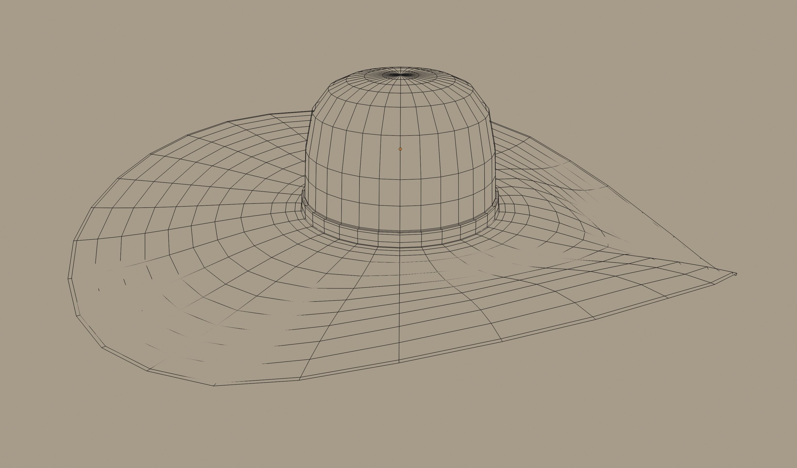 Straw Sun Hat 3D model_11