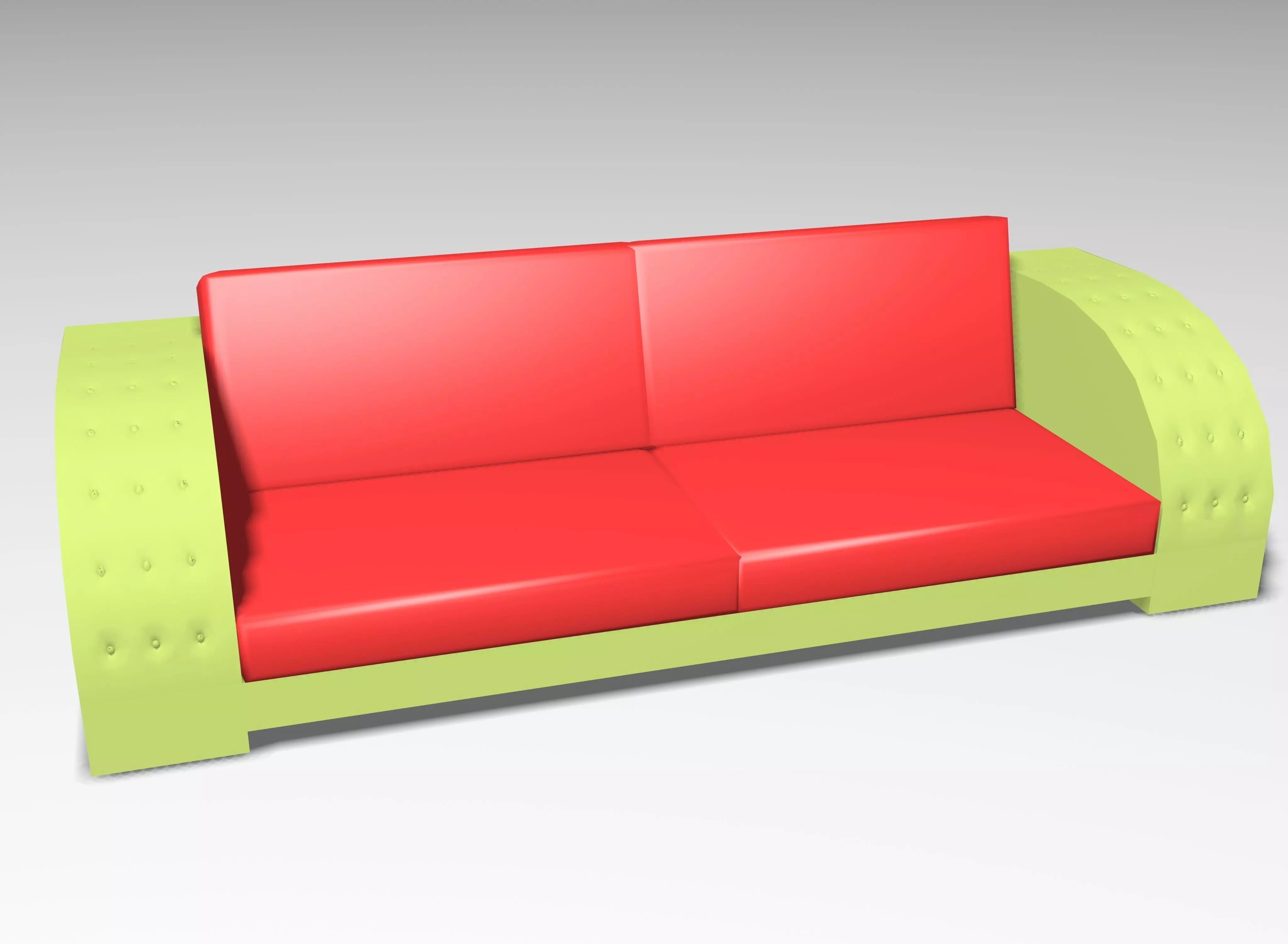 Beautiful sofa Low-poly 3D model_0