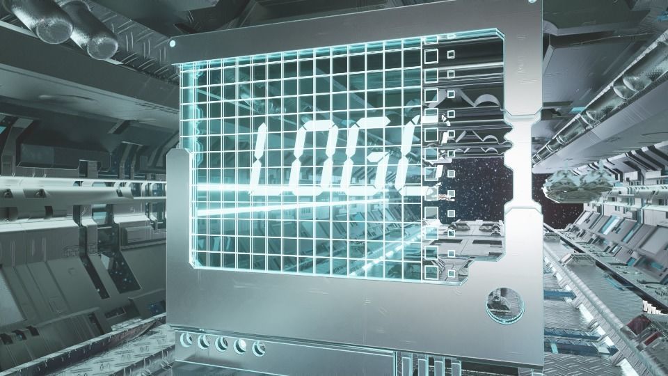 Technology space shuttle tunnel 3D model_4