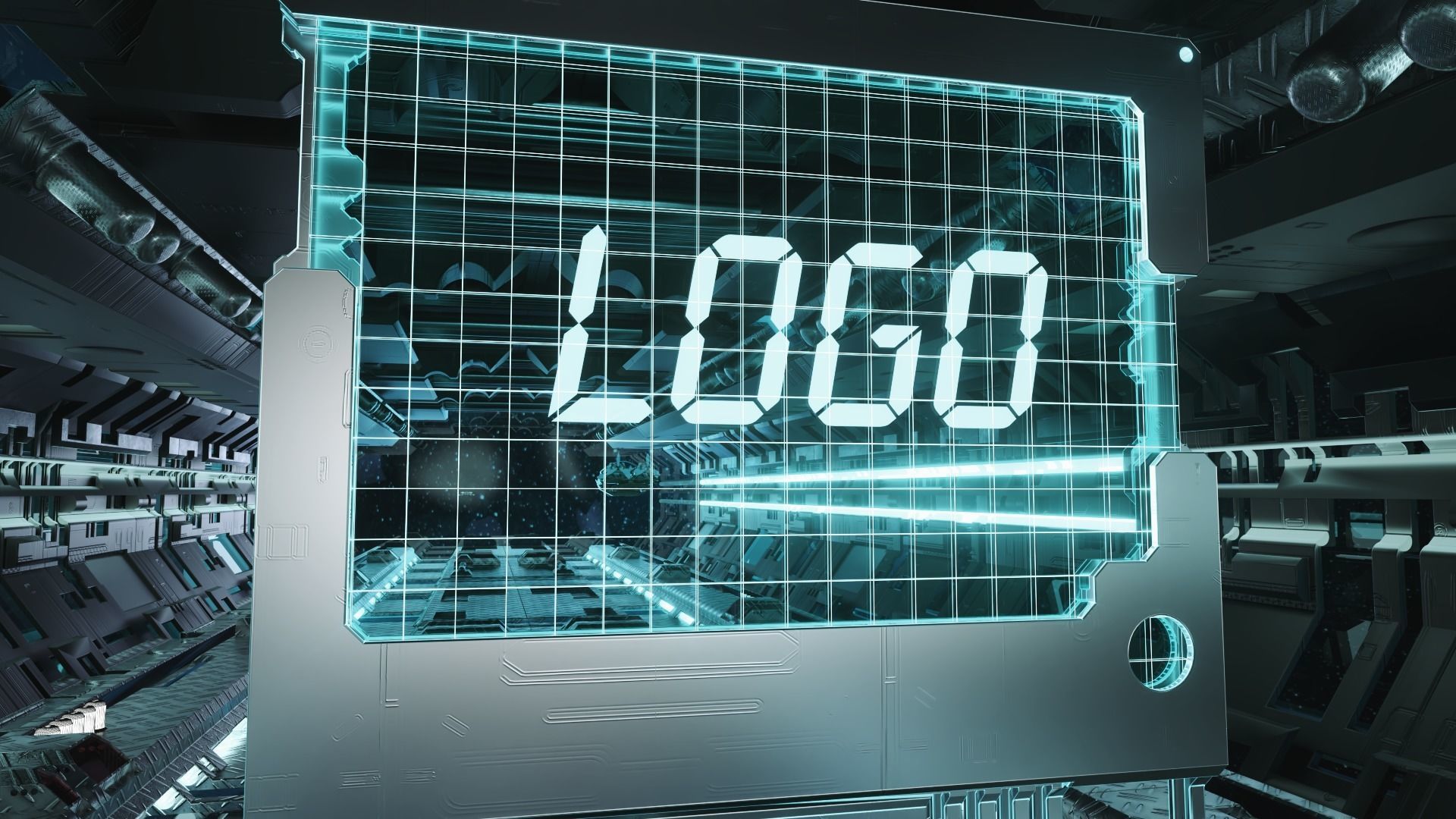 Technology space shuttle tunnel 3D model_1