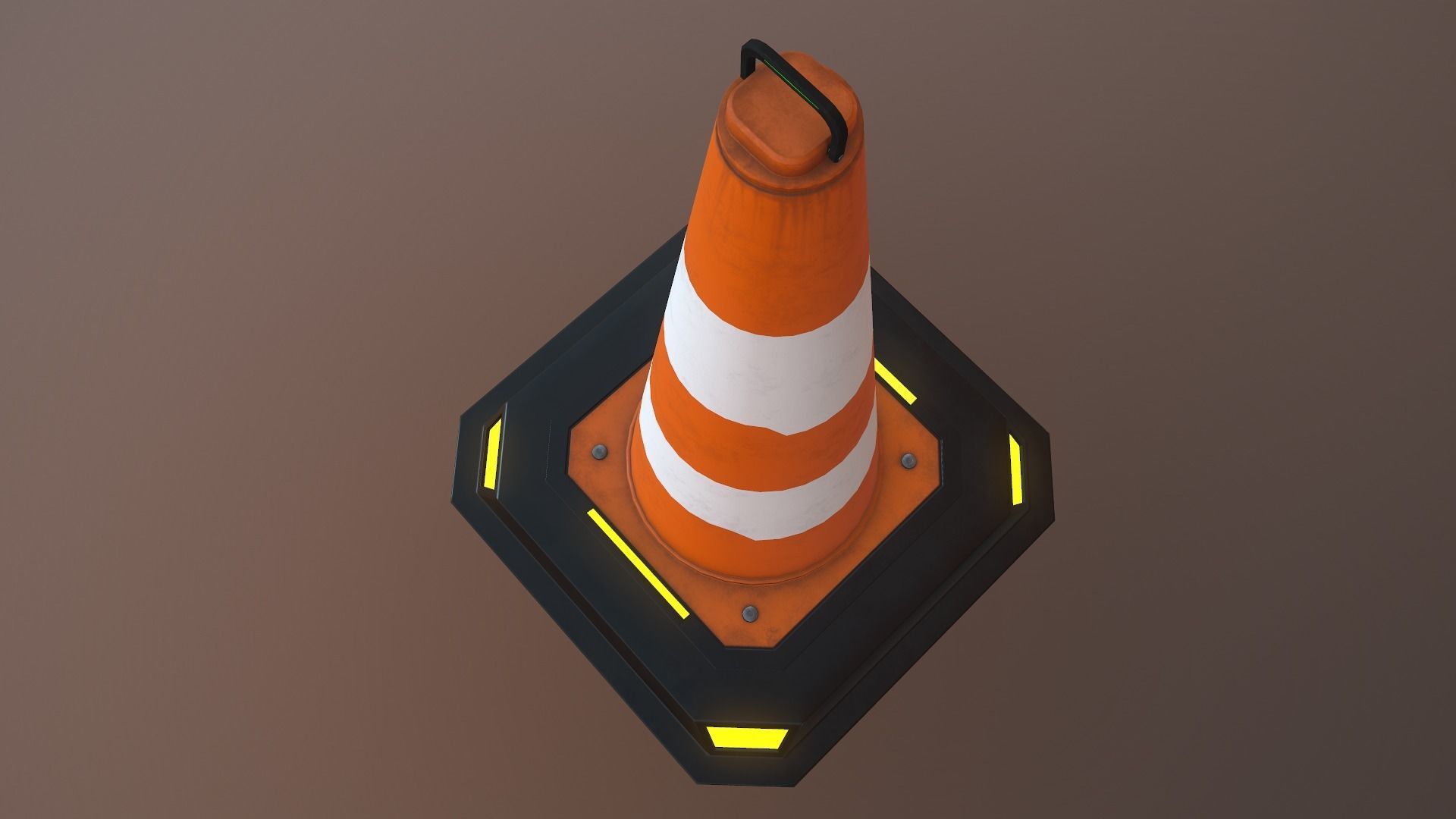 Sci-Fi Traffic Cone 3D model_14