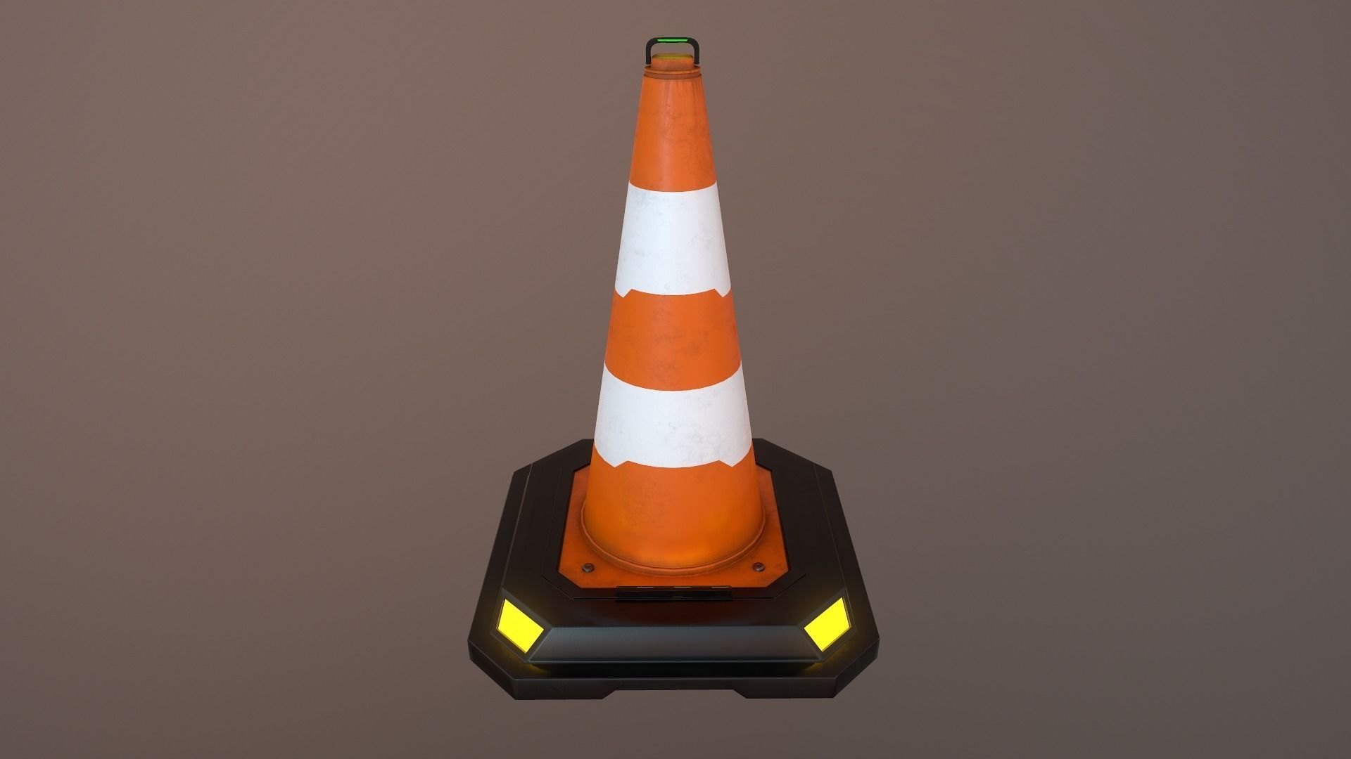 Sci-Fi Traffic Cone 3D model_4