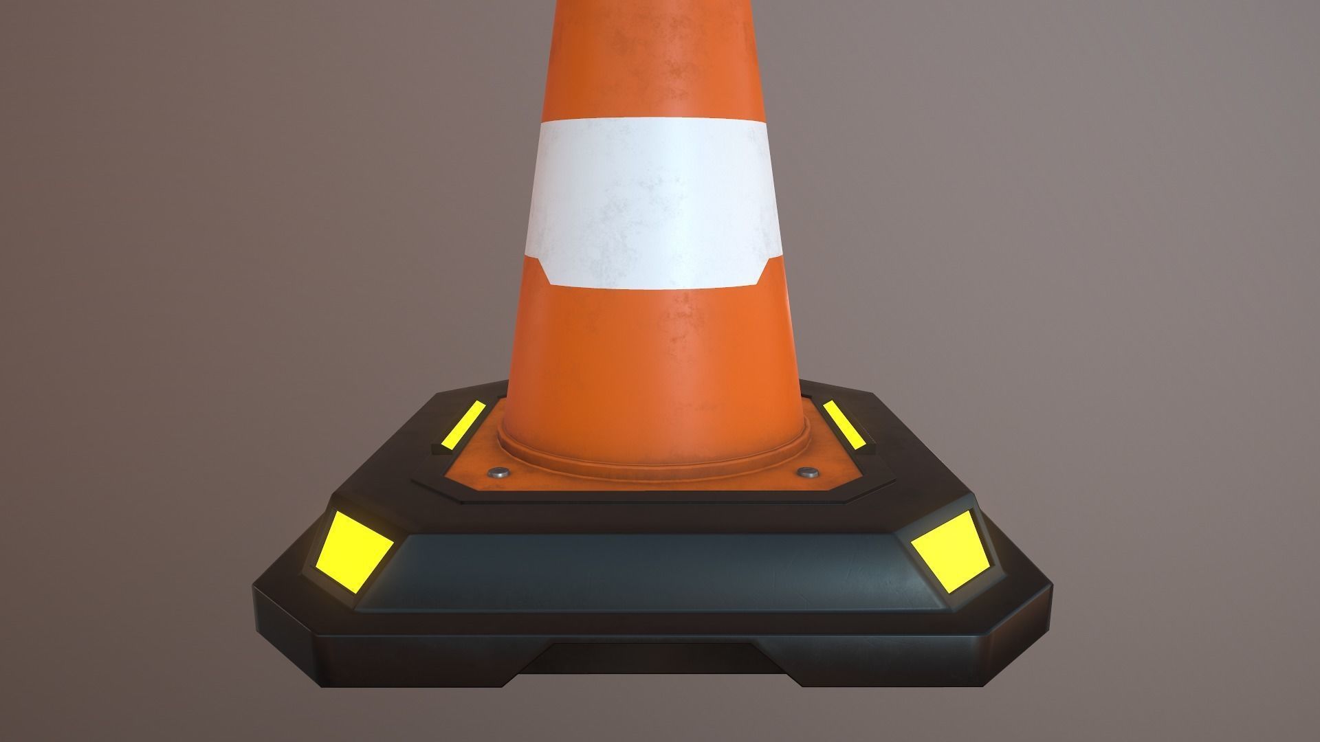 Sci-Fi Traffic Cone 3D model_8