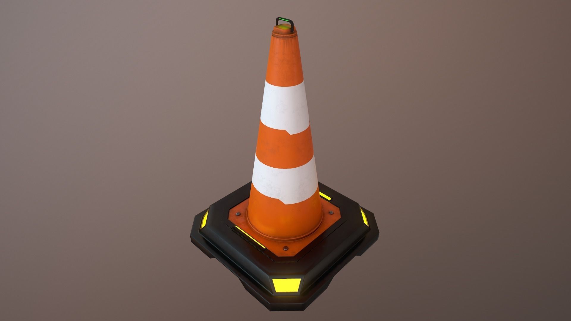 Sci-Fi Traffic Cone 3D model_5