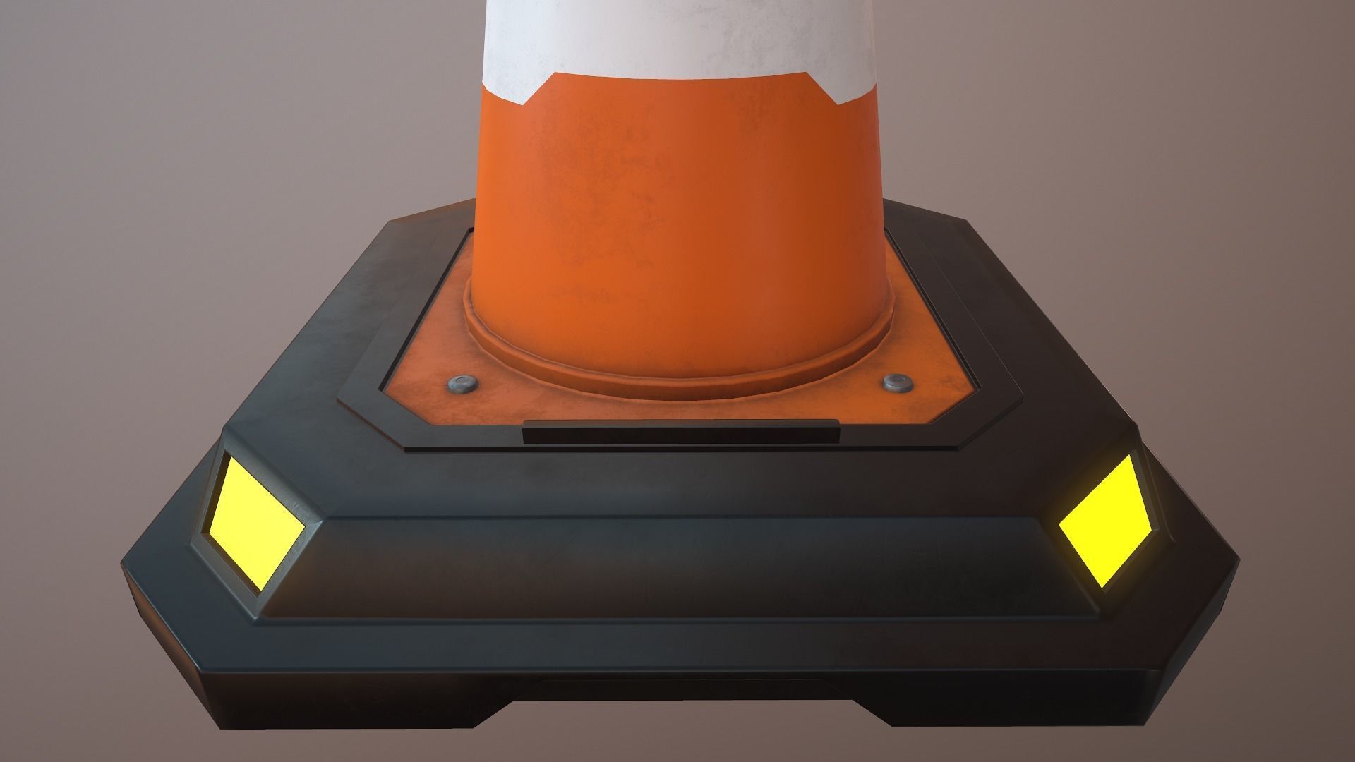 Sci-Fi Traffic Cone 3D model_9
