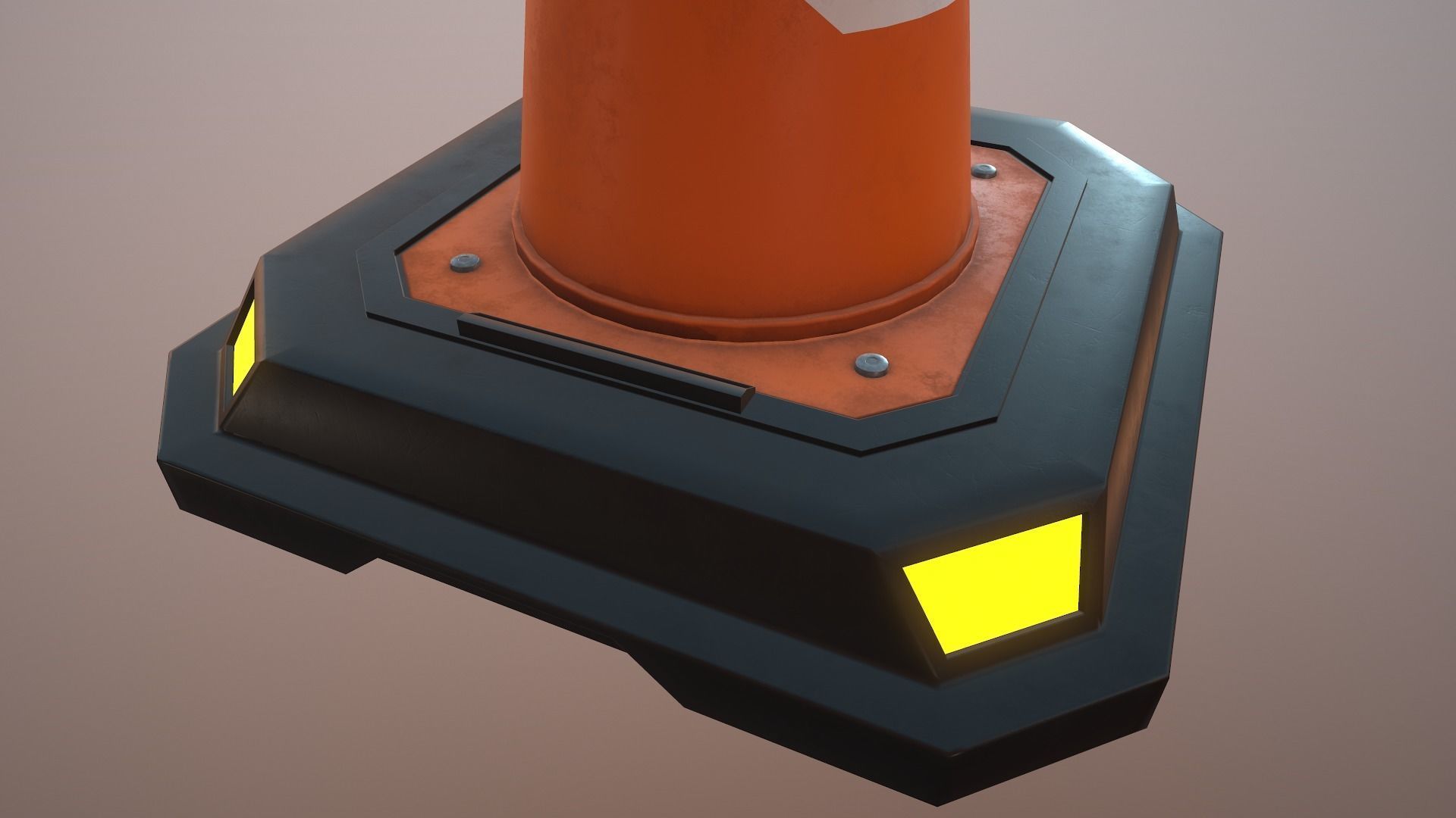 Sci-Fi Traffic Cone 3D model_11