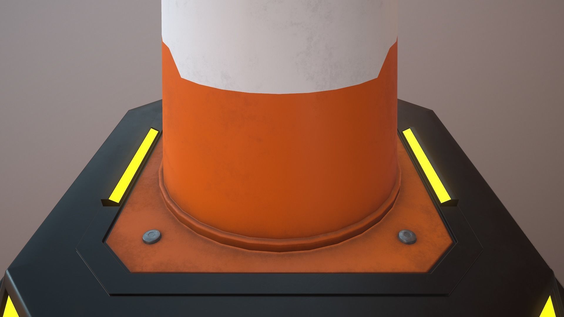 Sci-Fi Traffic Cone 3D model_10