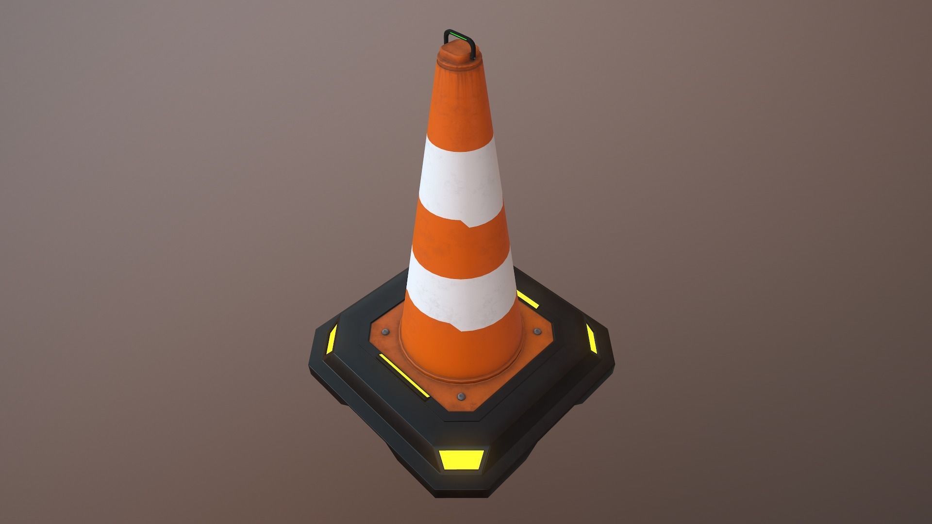Sci-Fi Traffic Cone 3D model_12