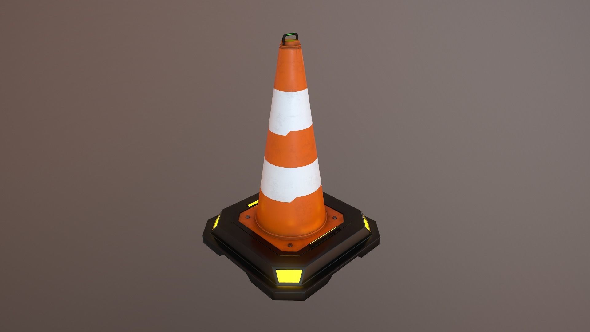 Sci-Fi Traffic Cone 3D model_3