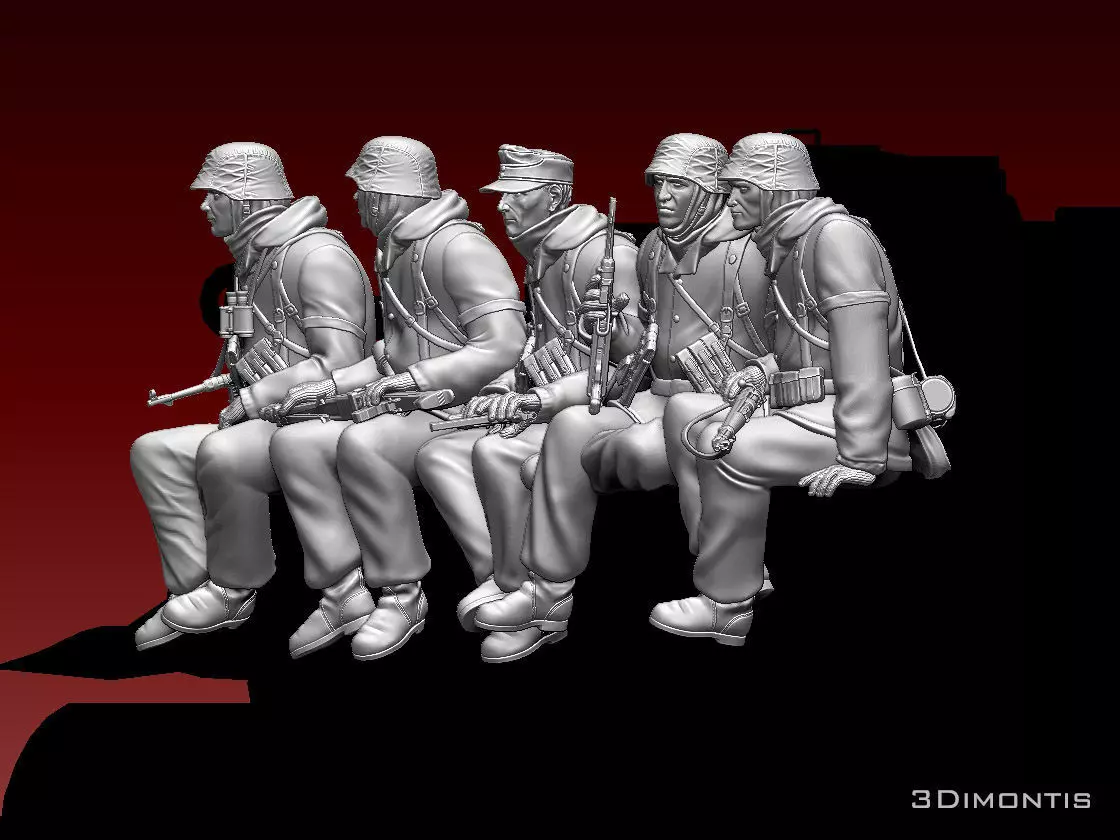 German soldiers 3D print model