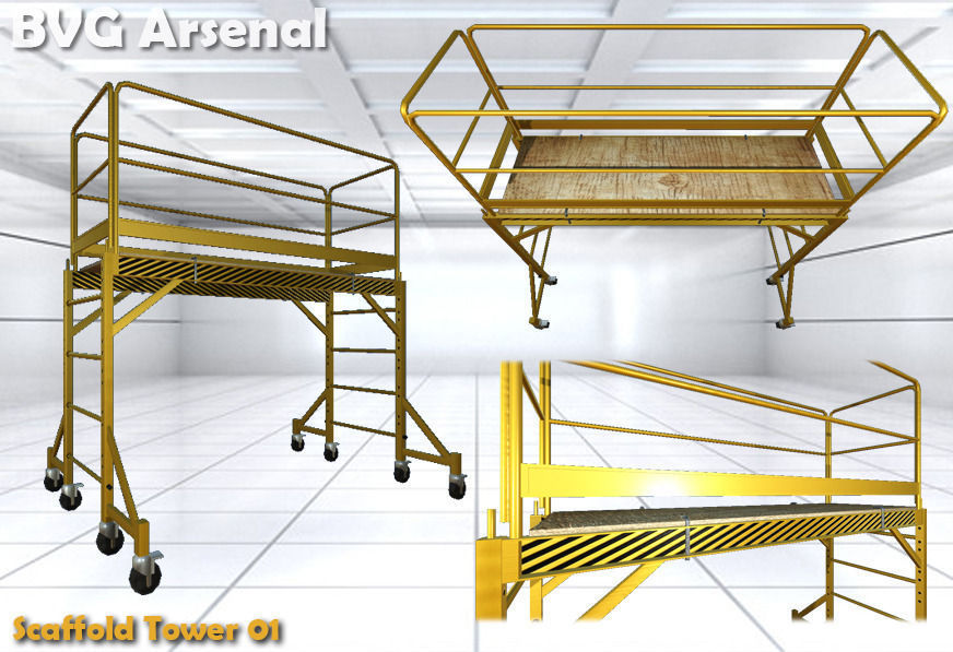 Modular Scaffold - HQ Low-poly 3D model_2