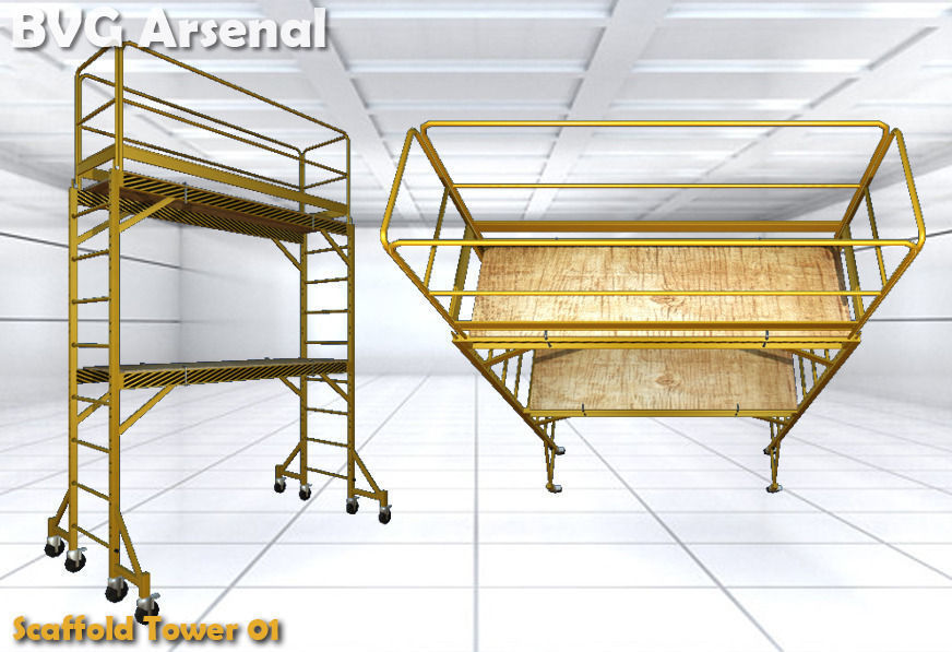 Modular Scaffold - HQ Low-poly 3D model_3