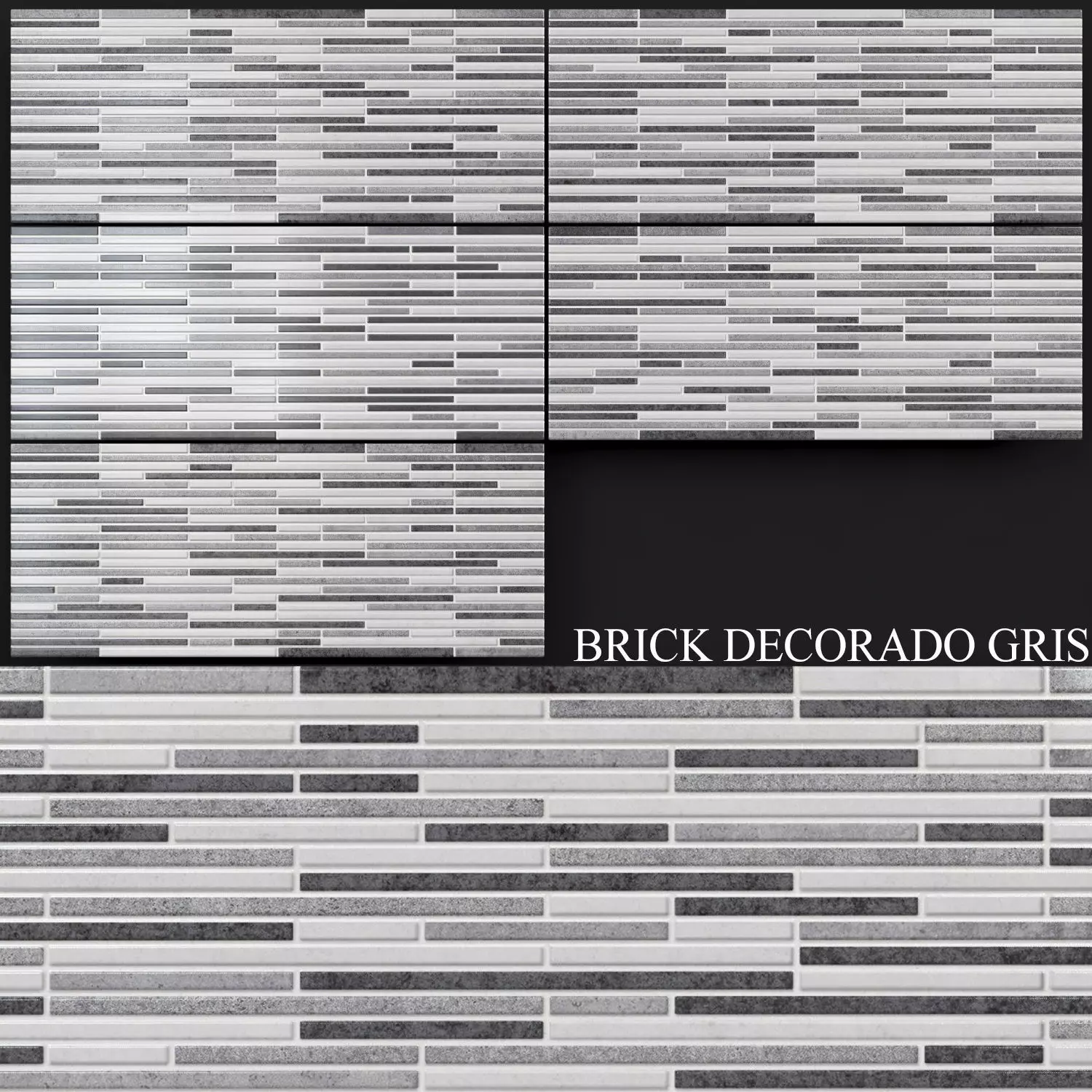 Keros Brick Decorado Gris 3D model_0