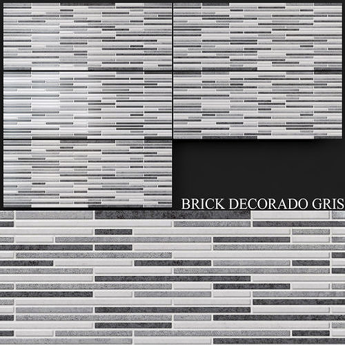Keros Brick Decorado Gris 3D model