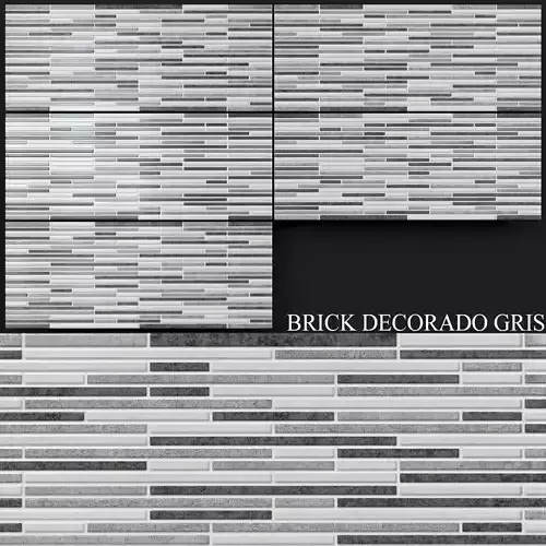 Keros Brick Decorado Gris 3D model