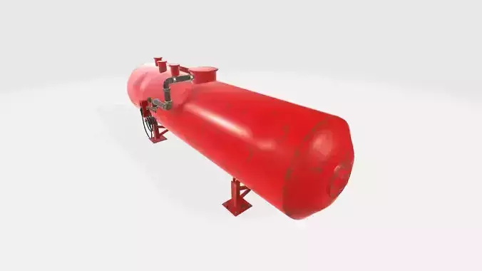 long industrial cylinder tank