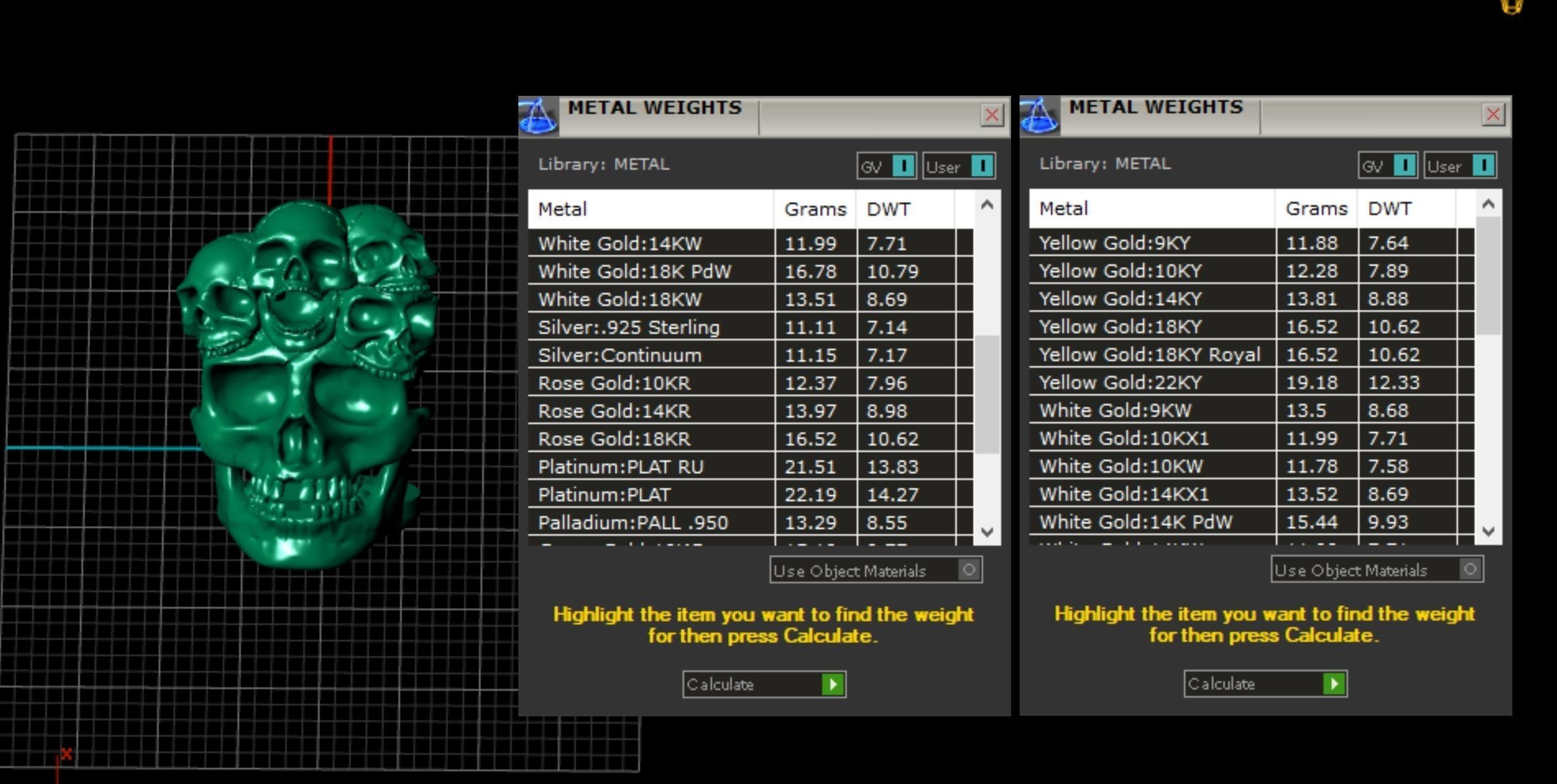 cufflinks with skulls 3D print model_4