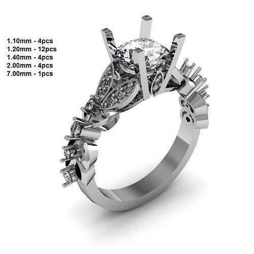 Engagement Ring 90 3D model
